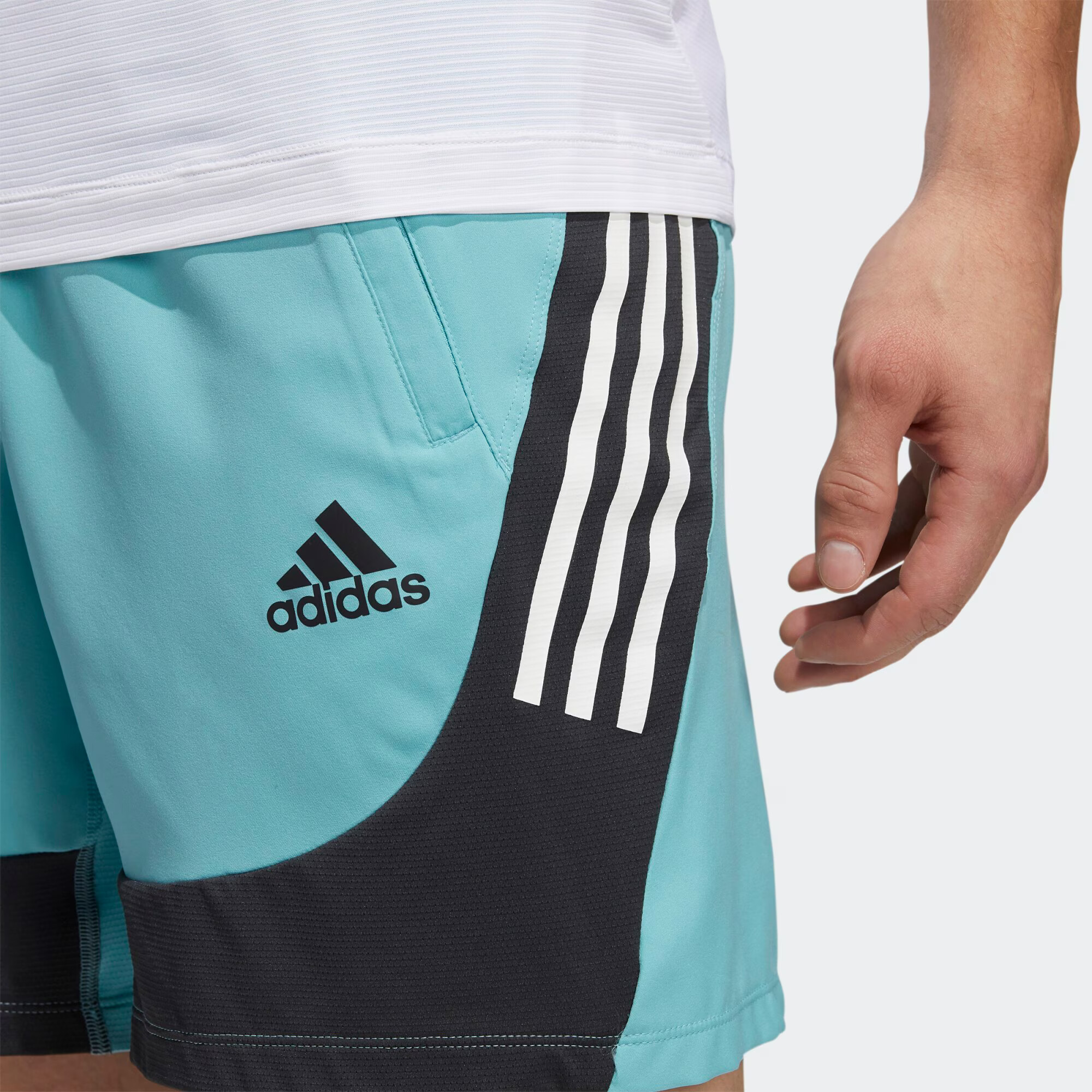 ADIDAS SPORTSWEAR Športne hlače mornarska / žad / bela - Pepit.si