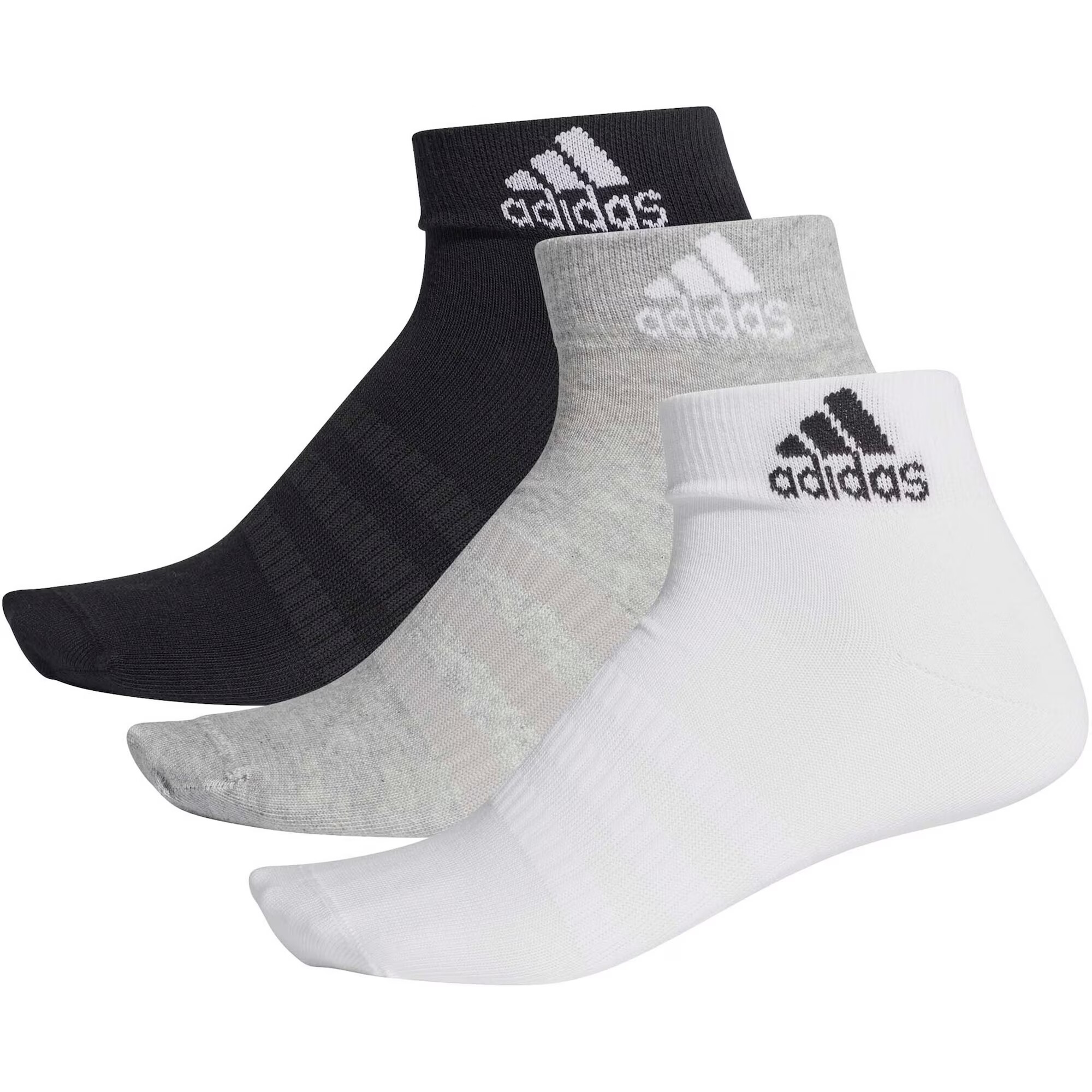 ADIDAS PERFORMANCE Športne nogavice 'Light Ankle Essentials' siva / črna / bela - Pepit.si