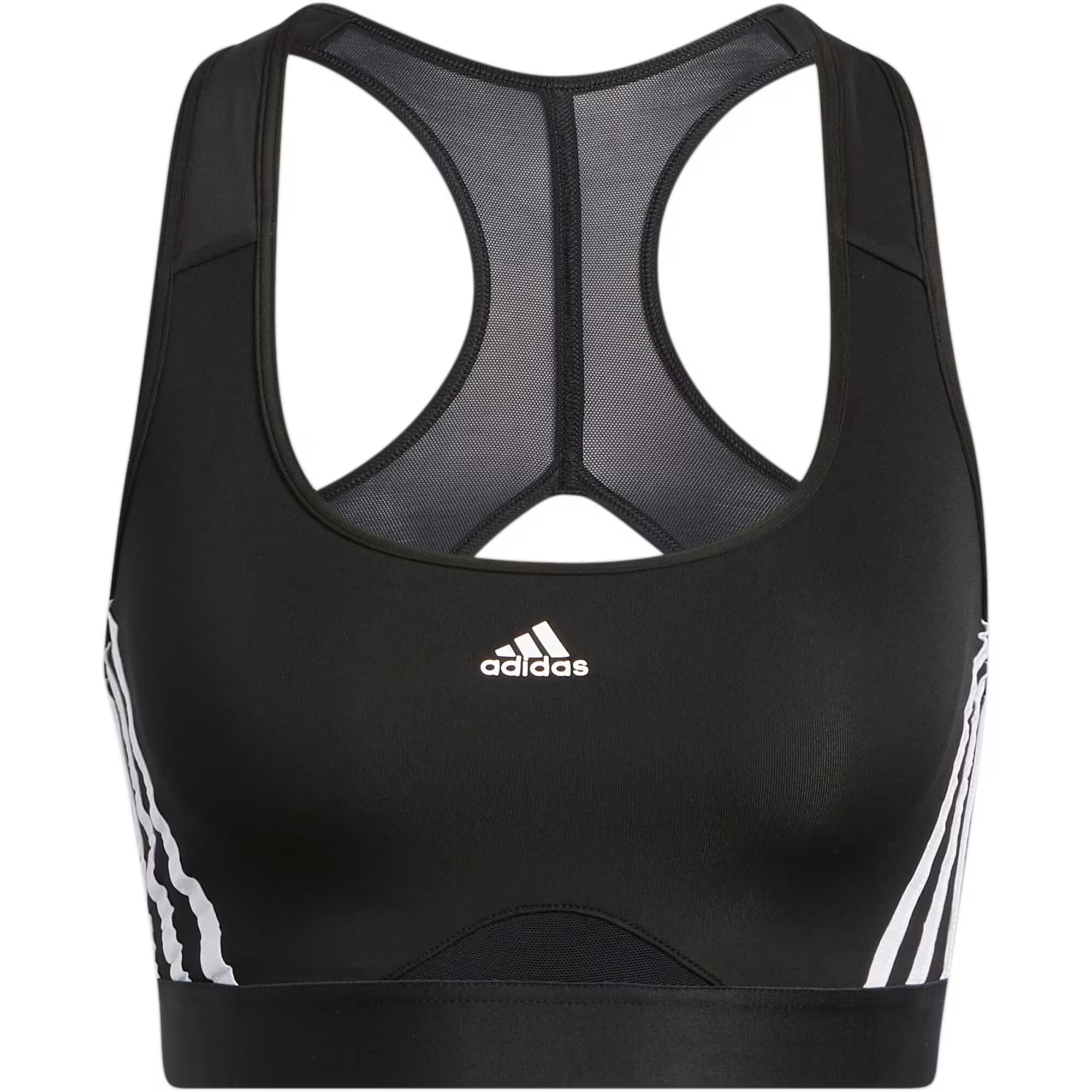 ADIDAS SPORTSWEAR Športni nederček črna / bela - Pepit.si