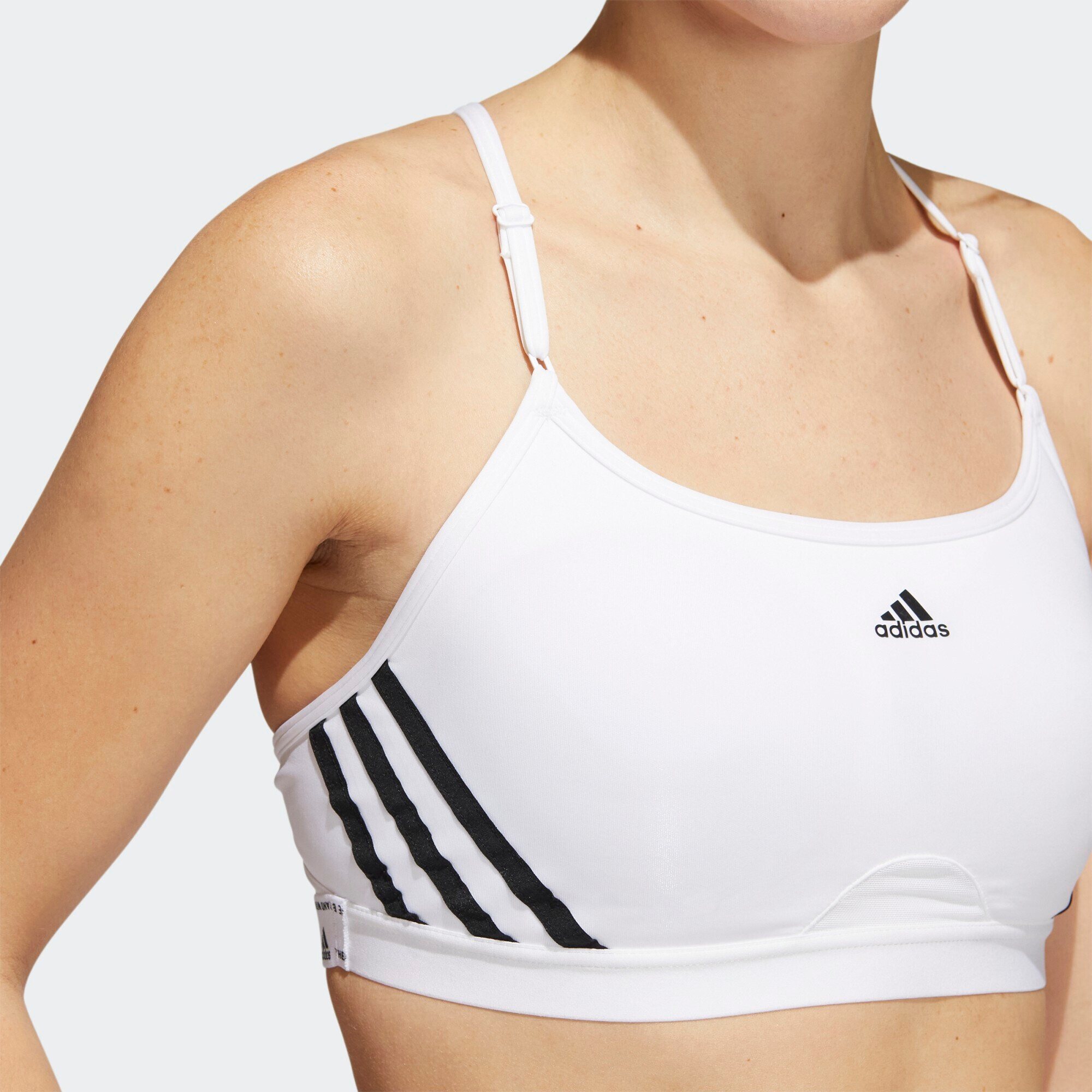 ADIDAS SPORTSWEAR Športni nederček črna / bela - Pepit.si