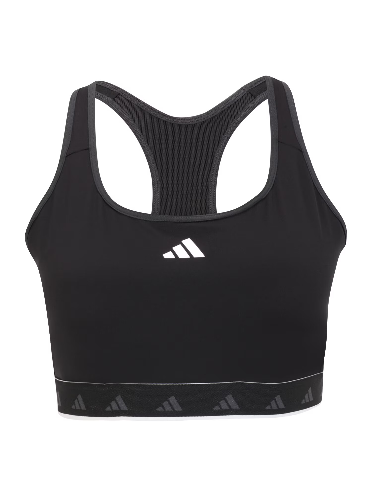 ADIDAS PERFORMANCE Športni nederček črna / bela - Pepit.si