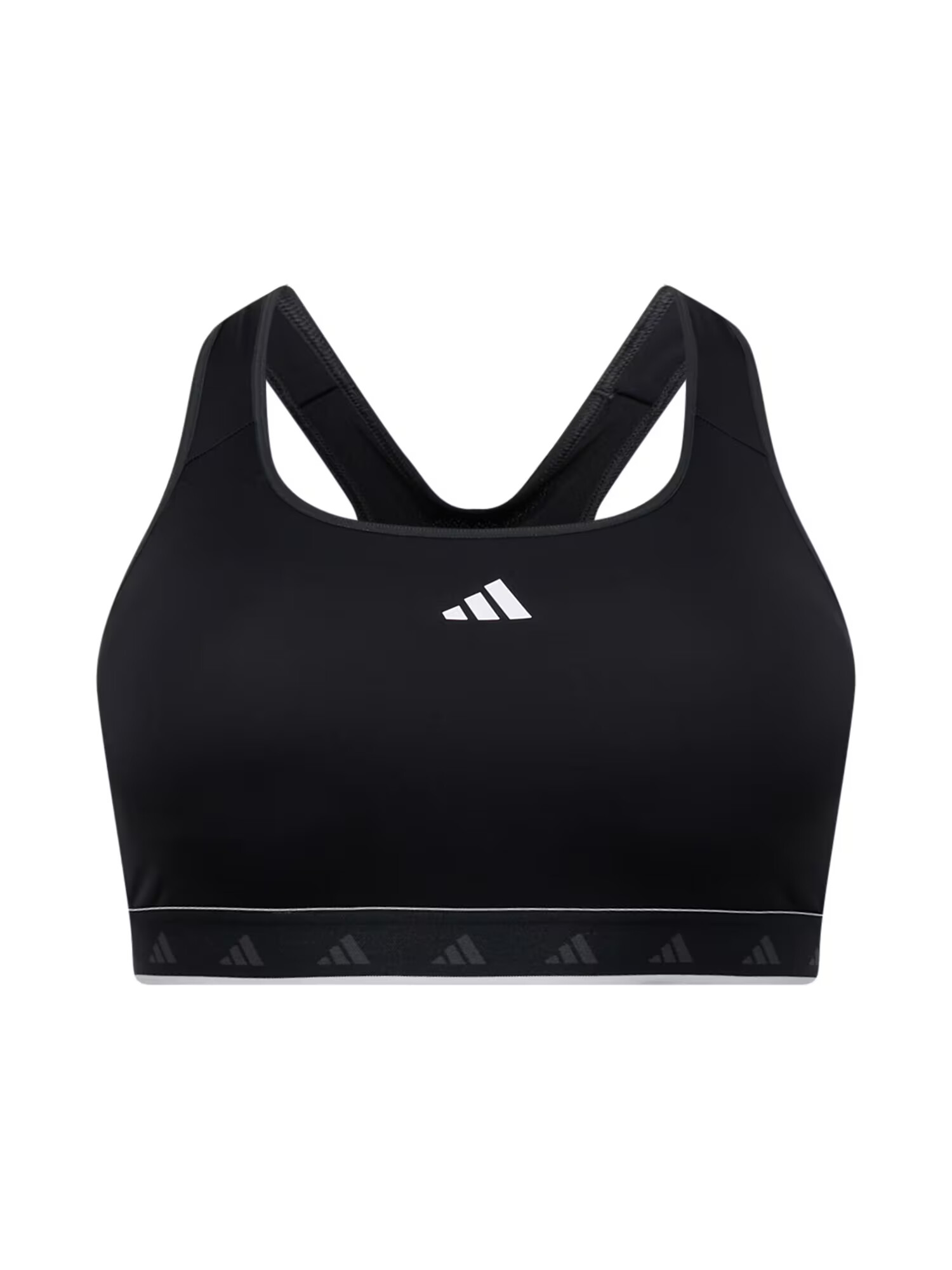 ADIDAS PERFORMANCE Športni nederček črna / bela - Pepit.si