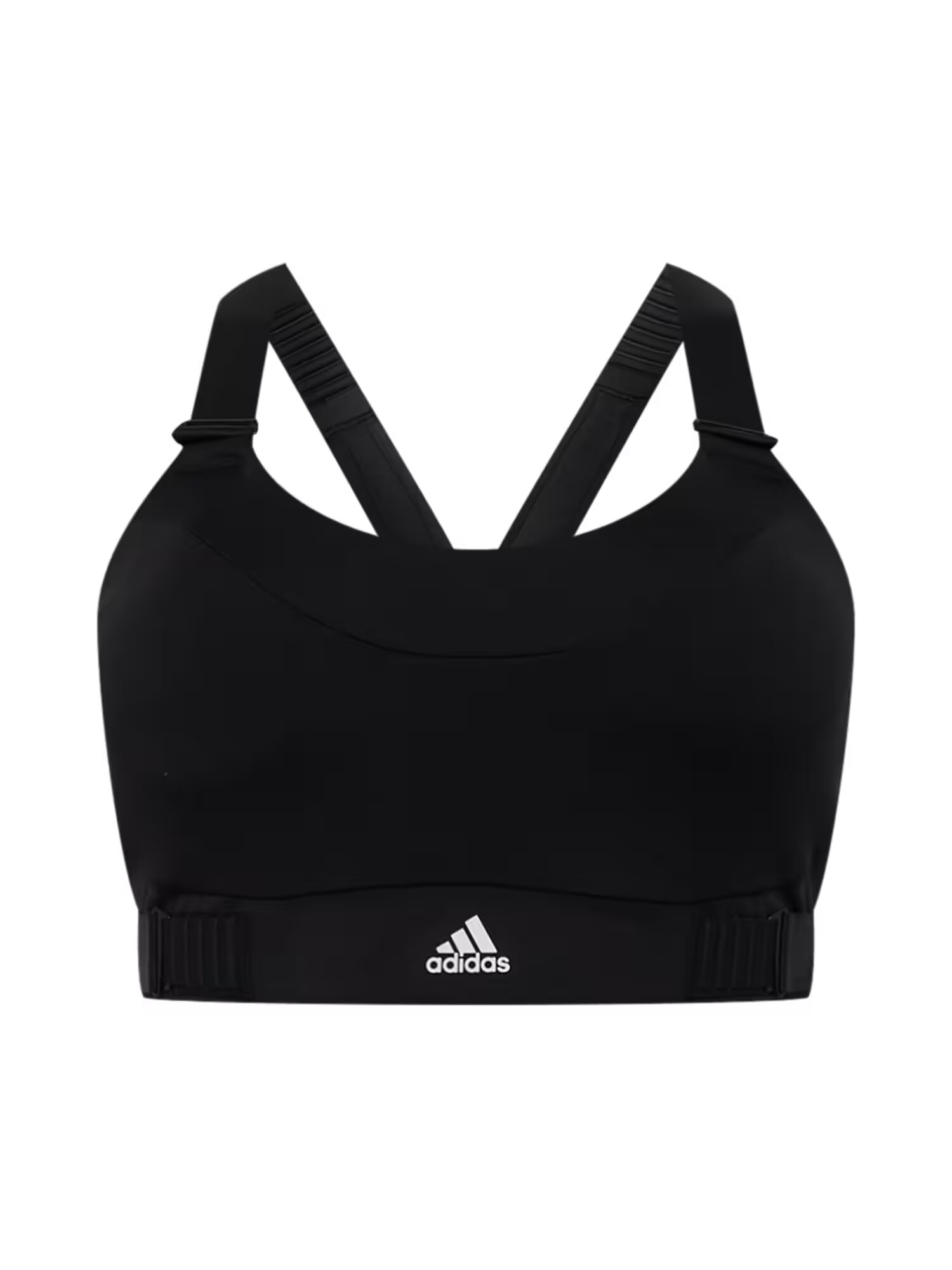 ADIDAS SPORTSWEAR Športni nederček črna / bela - Pepit.si