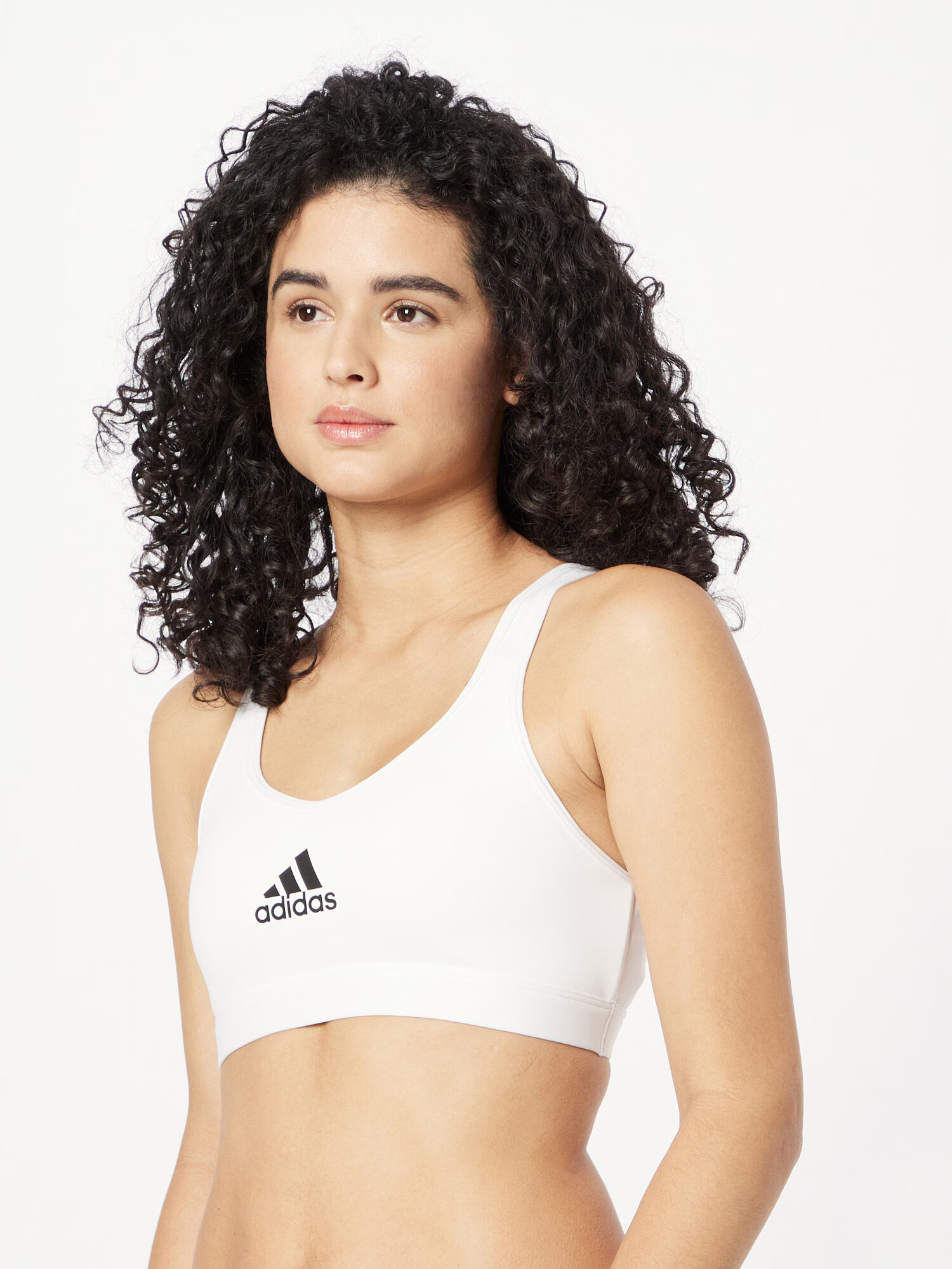 ADIDAS SPORTSWEAR Športni nederček črna / bela - Pepit.si