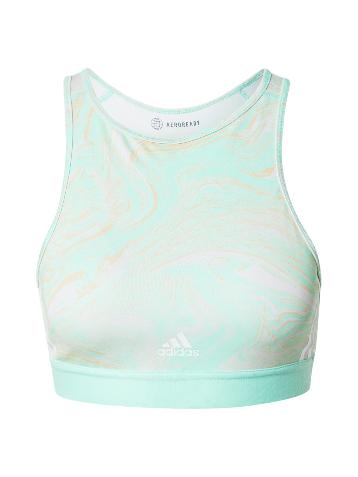 ADIDAS PERFORMANCE Športni nederček meta / pastelno oranžna / bela - Pepit.si