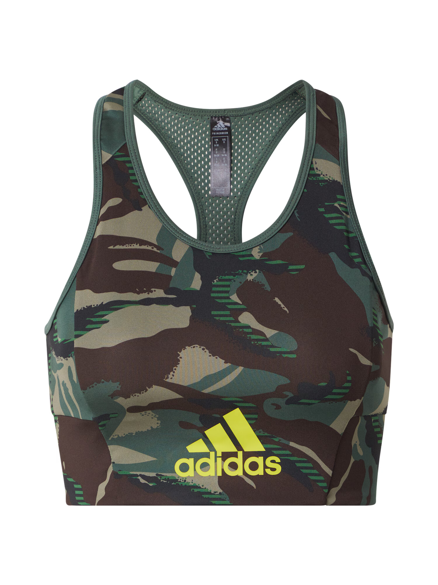 ADIDAS PERFORMANCE Športni nederček zelena / temno rjava / ecru / rumena - Pepit.si