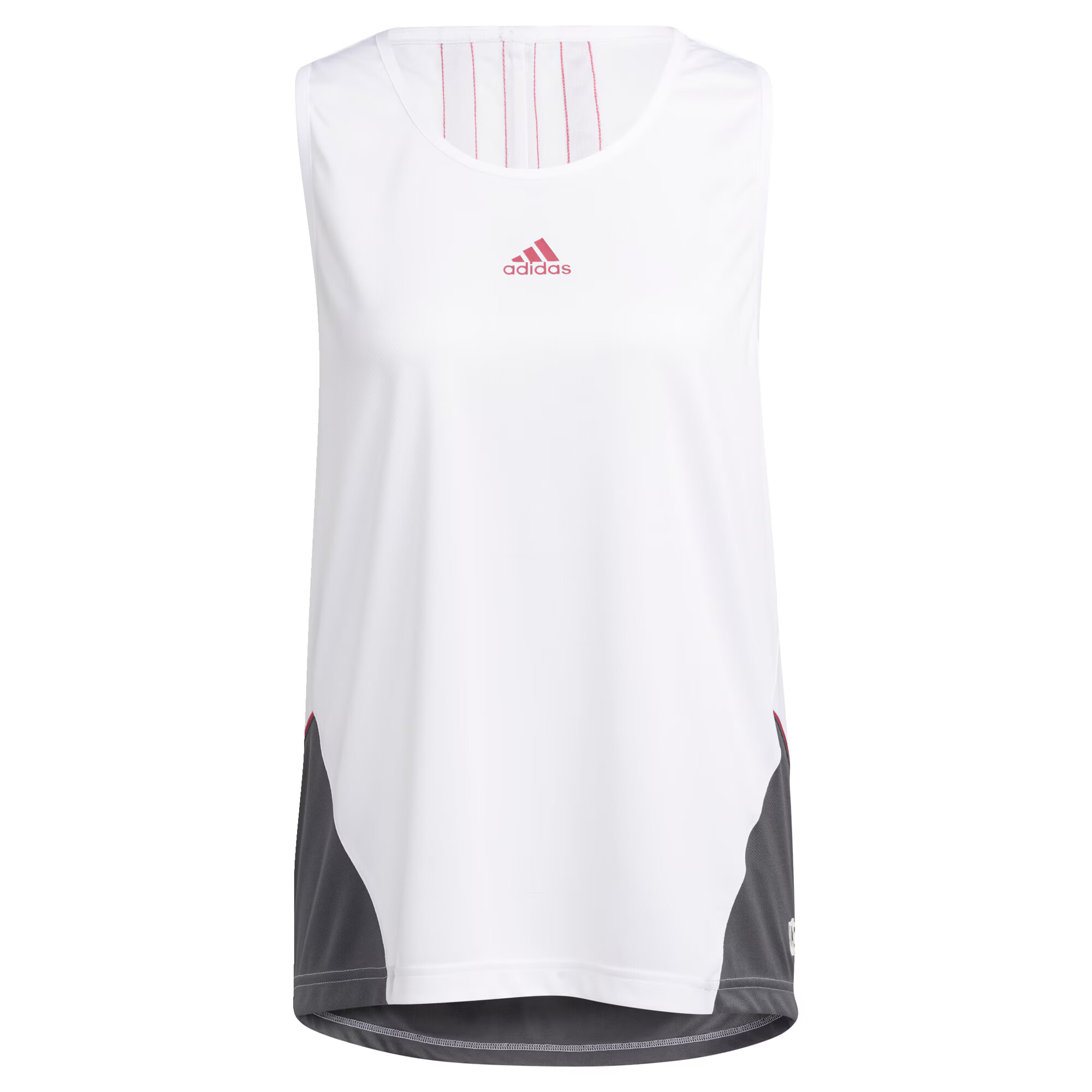 ADIDAS PERFORMANCE Športni top bela / črna / rdeča - Pepit.si