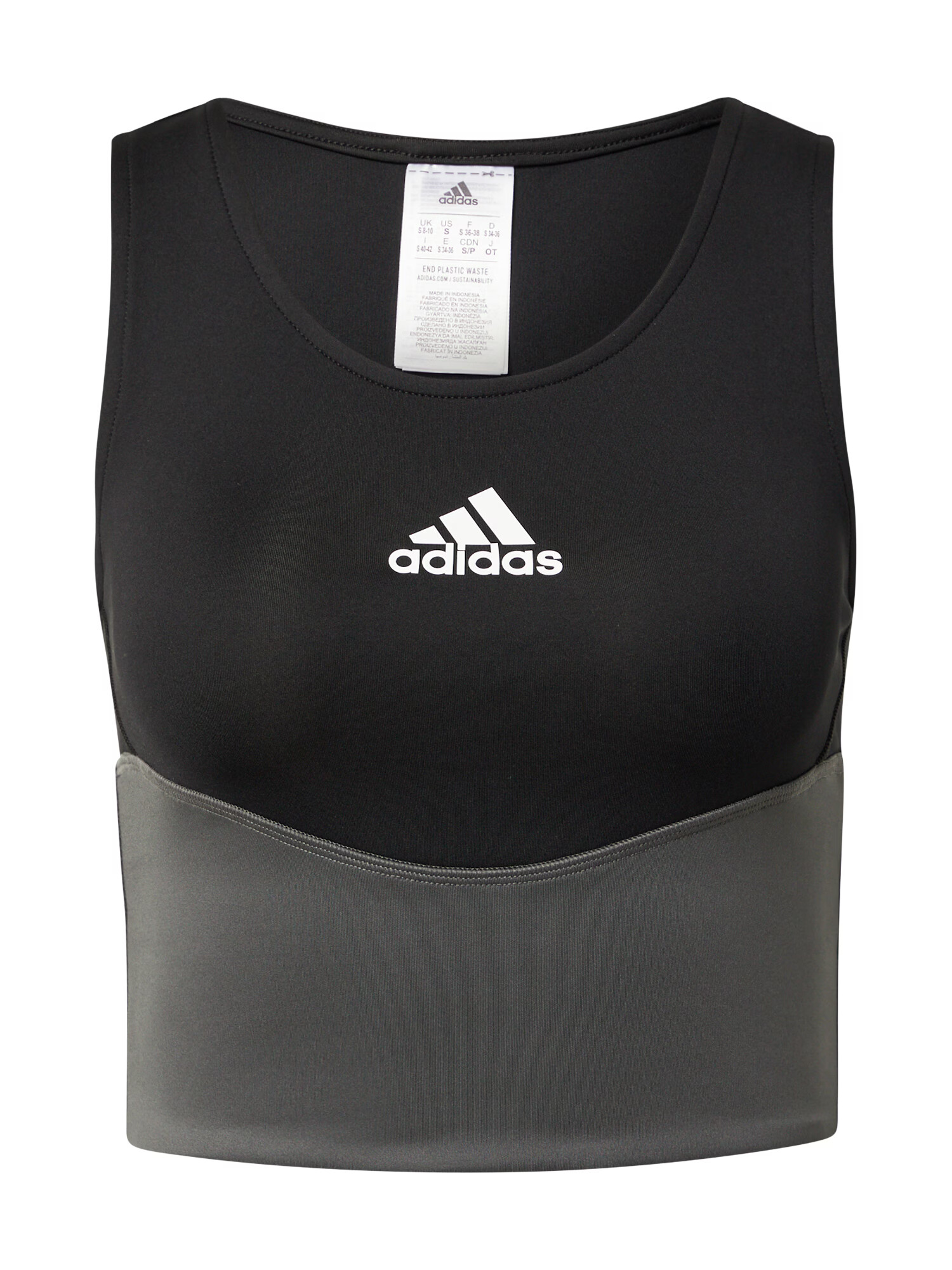 ADIDAS SPORTSWEAR Športni top 'Core' siva / črna / bela - Pepit.si