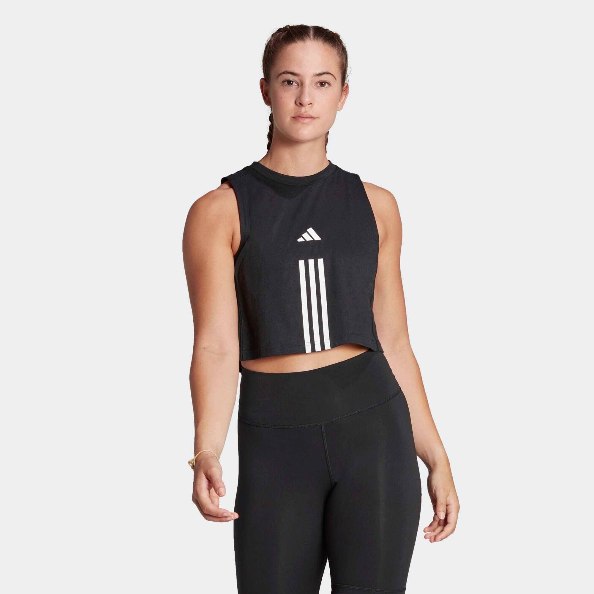 ADIDAS PERFORMANCE Športni top črna / bela - Pepit.si