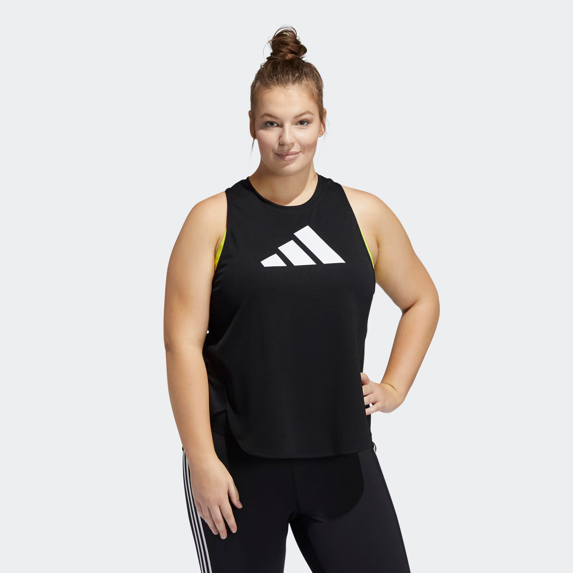 ADIDAS SPORTSWEAR Športni top črna / bela - Pepit.si