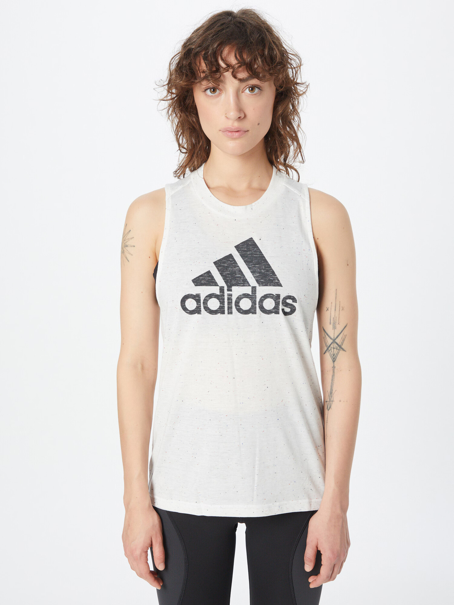 ADIDAS SPORTSWEAR Športni top črna / bela - Pepit.si