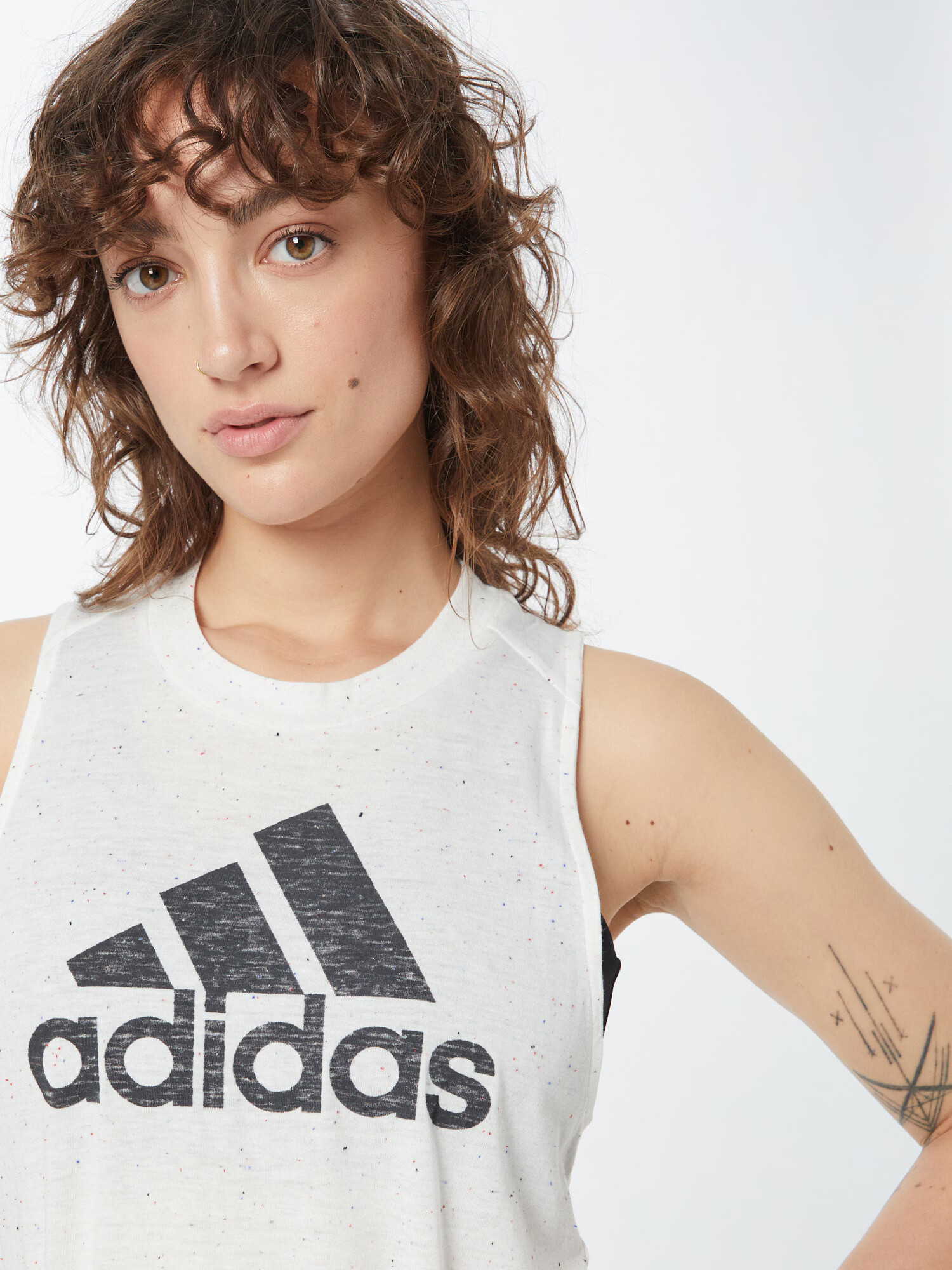 ADIDAS SPORTSWEAR Športni top črna / bela - Pepit.si