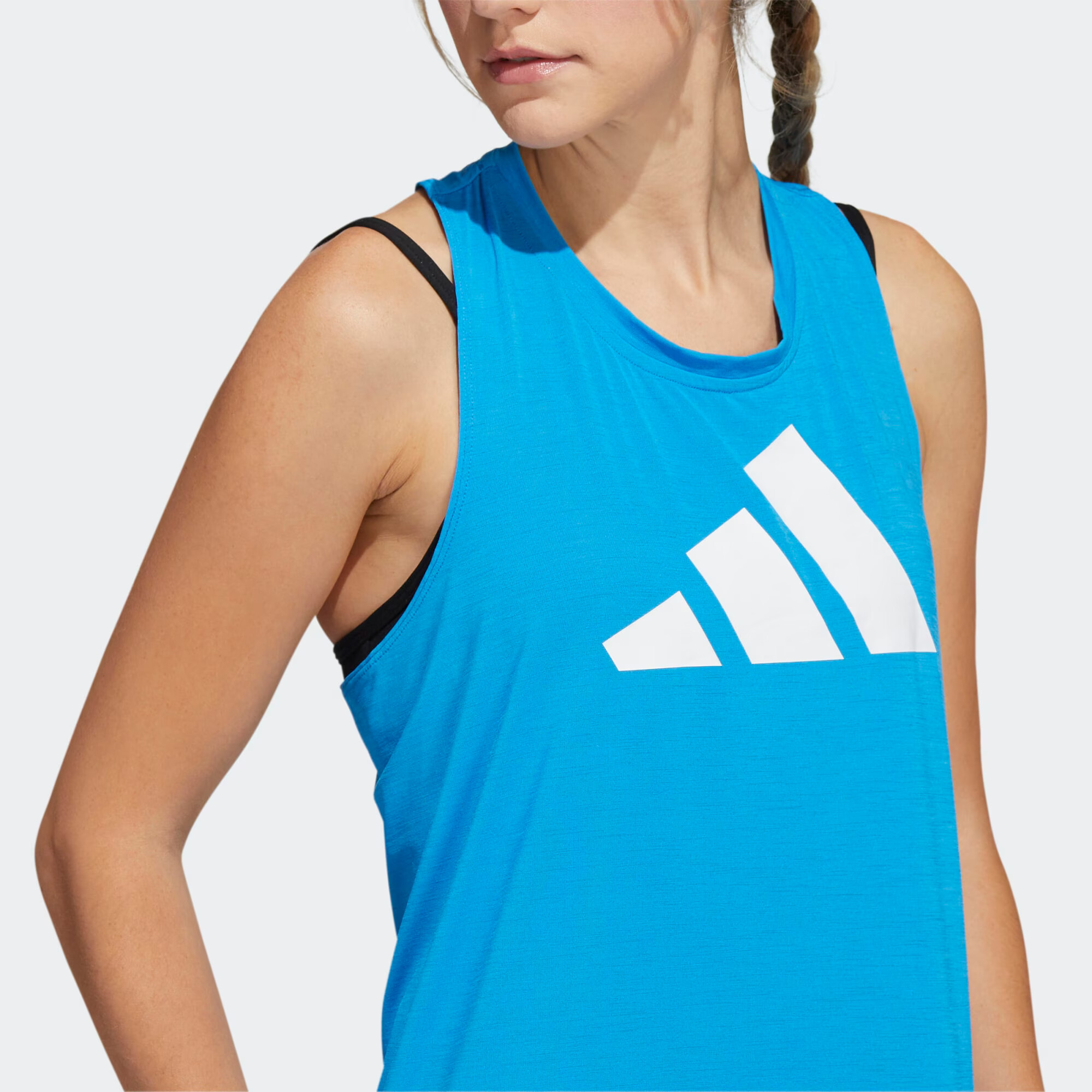 ADIDAS SPORTSWEAR Športni top voda / črna / bela - Pepit.si