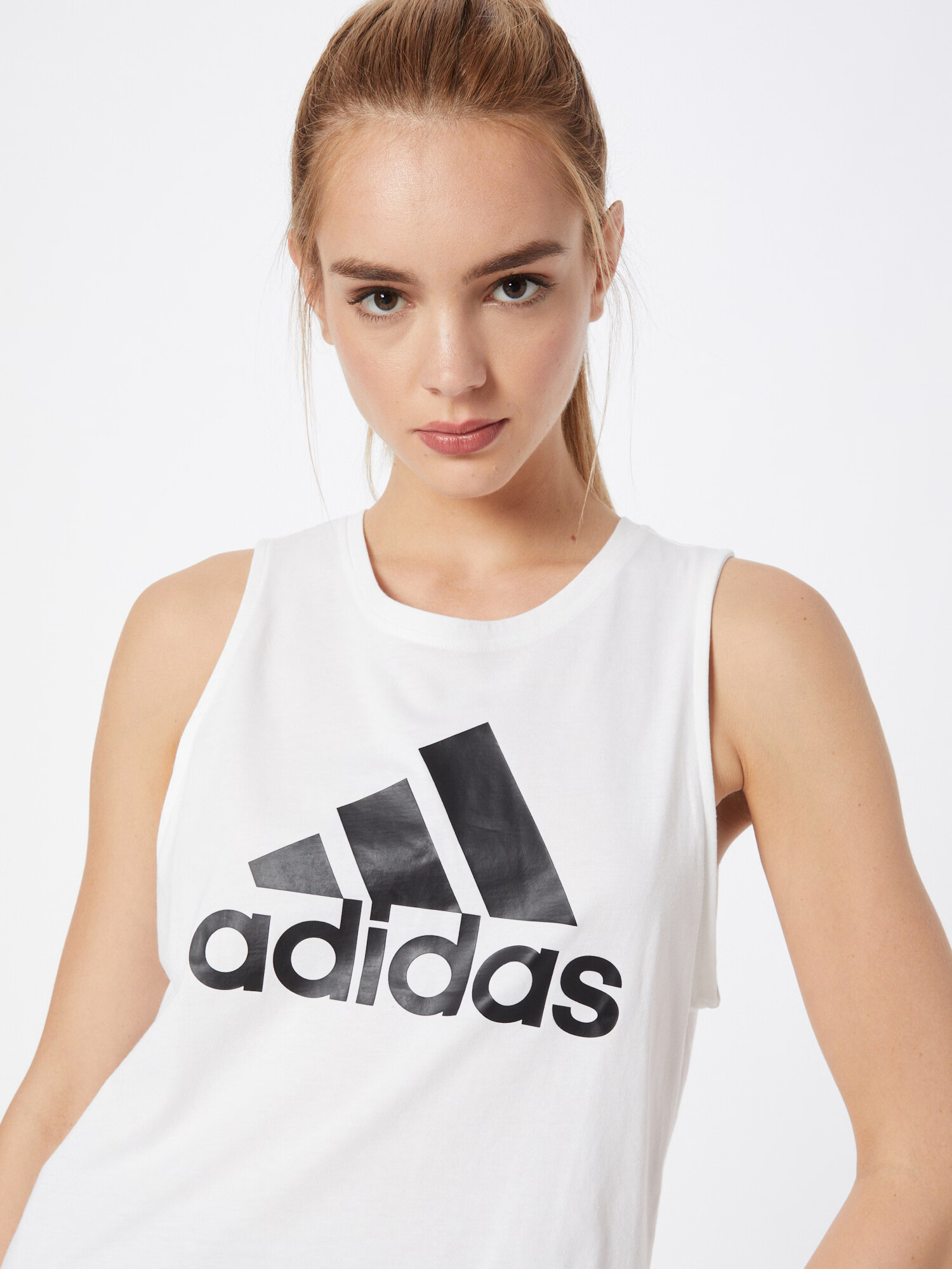 ADIDAS SPORTSWEAR Funkcionalna majica črna / bela - Pepit.si