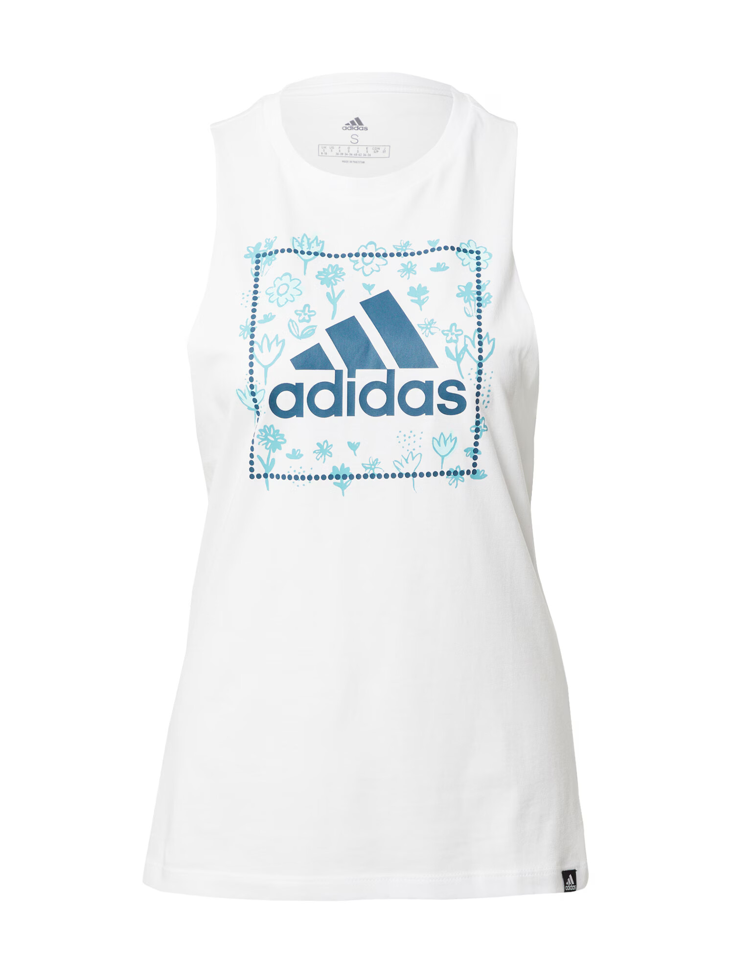 ADIDAS PERFORMANCE Športni top off-bela / golobje modra / opal - Pepit.si