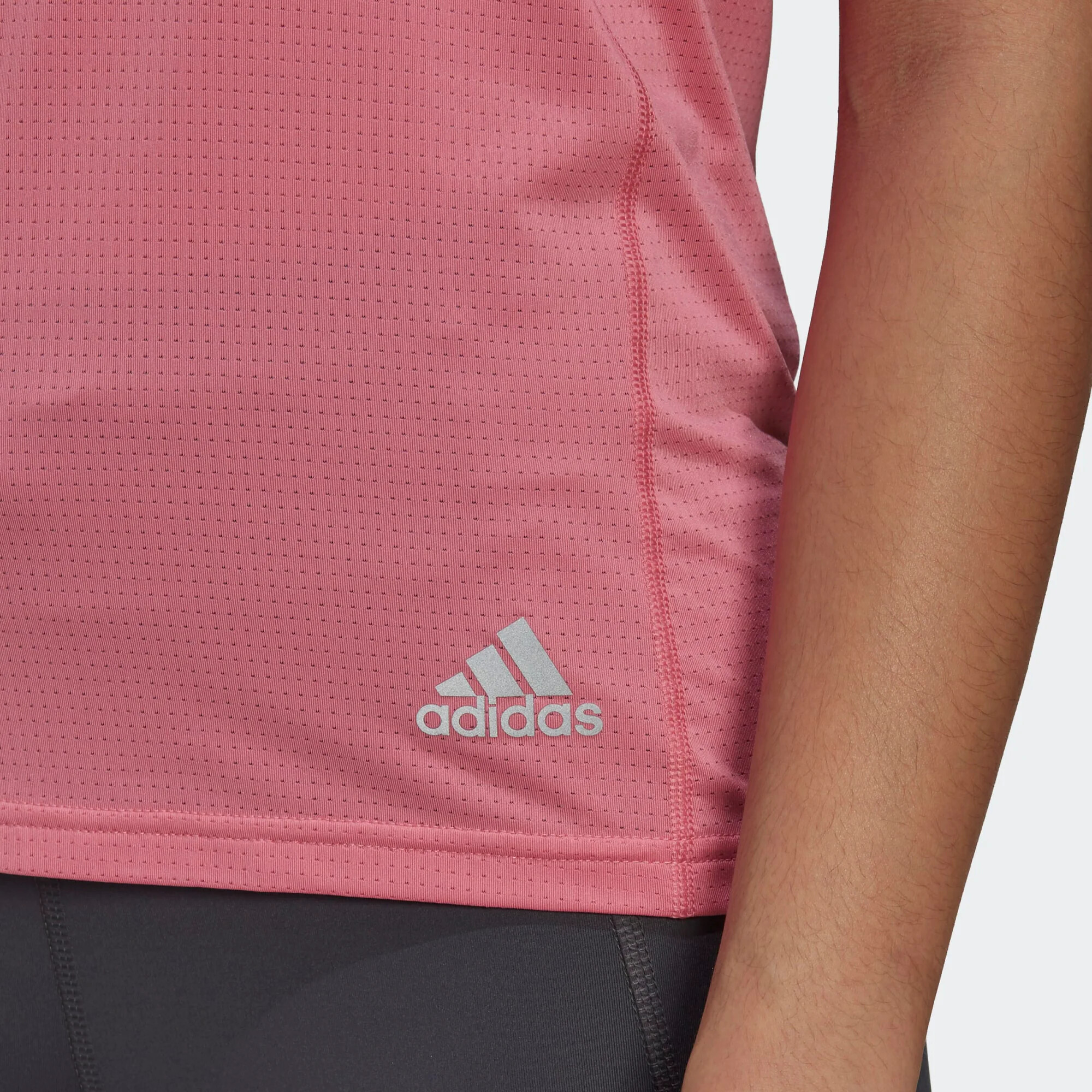 ADIDAS SPORTSWEAR Športni top 'Own the Run' siva / roza - Pepit.si