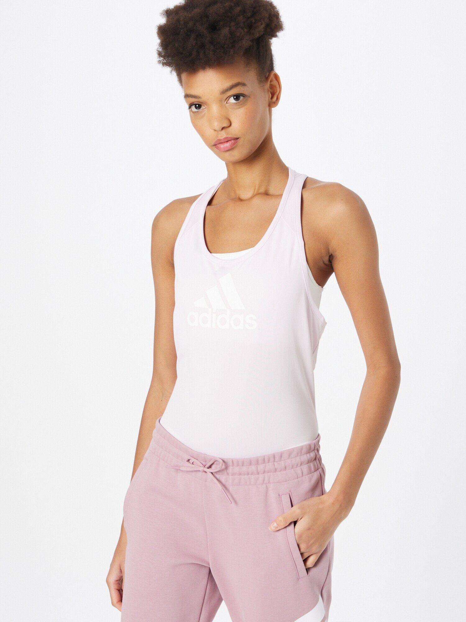 ADIDAS SPORTSWEAR Športni top pastelno lila / bela - Pepit.si