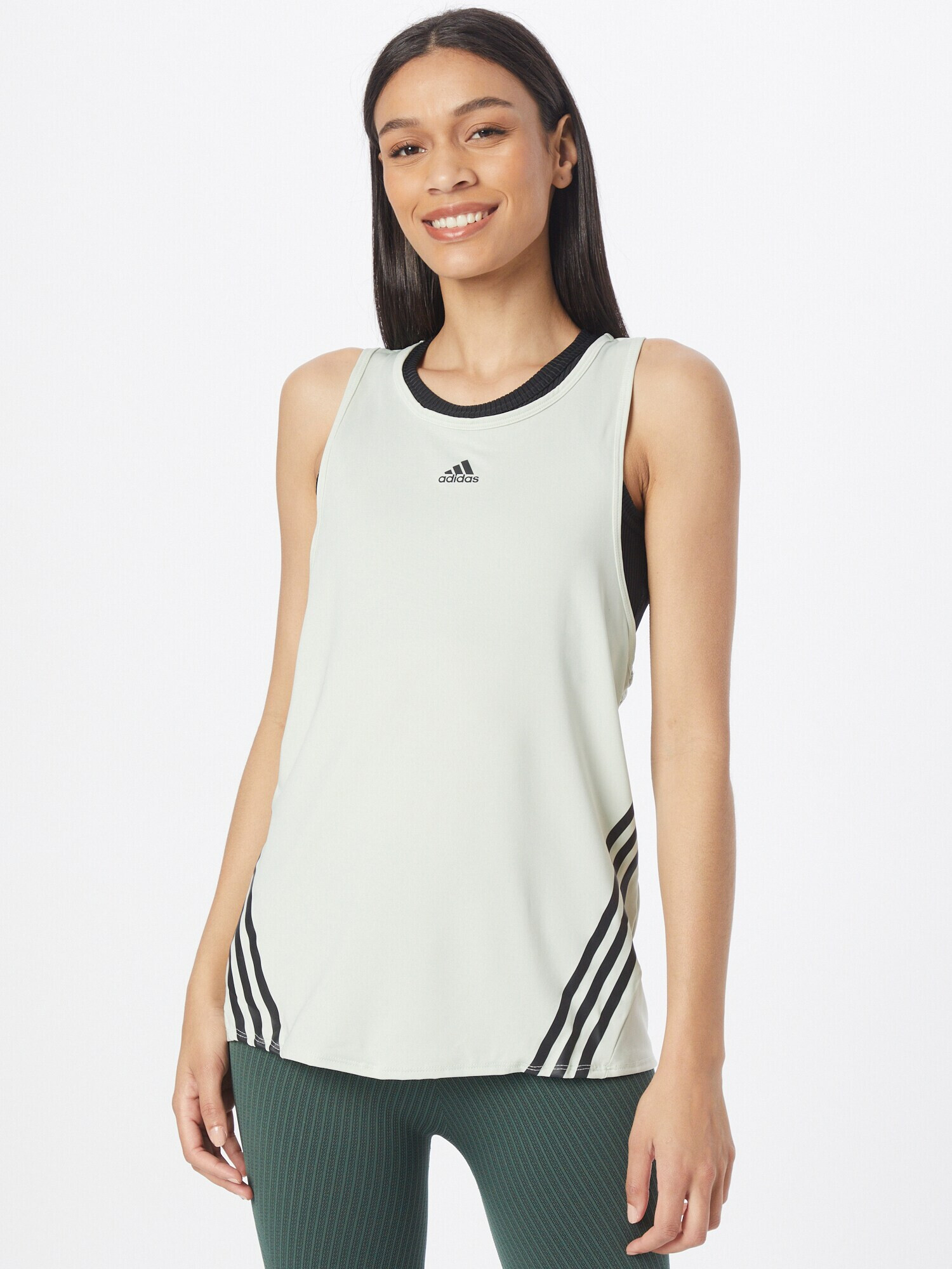 ADIDAS SPORTSWEAR Športni top pastelno zelena / črna - Pepit.si