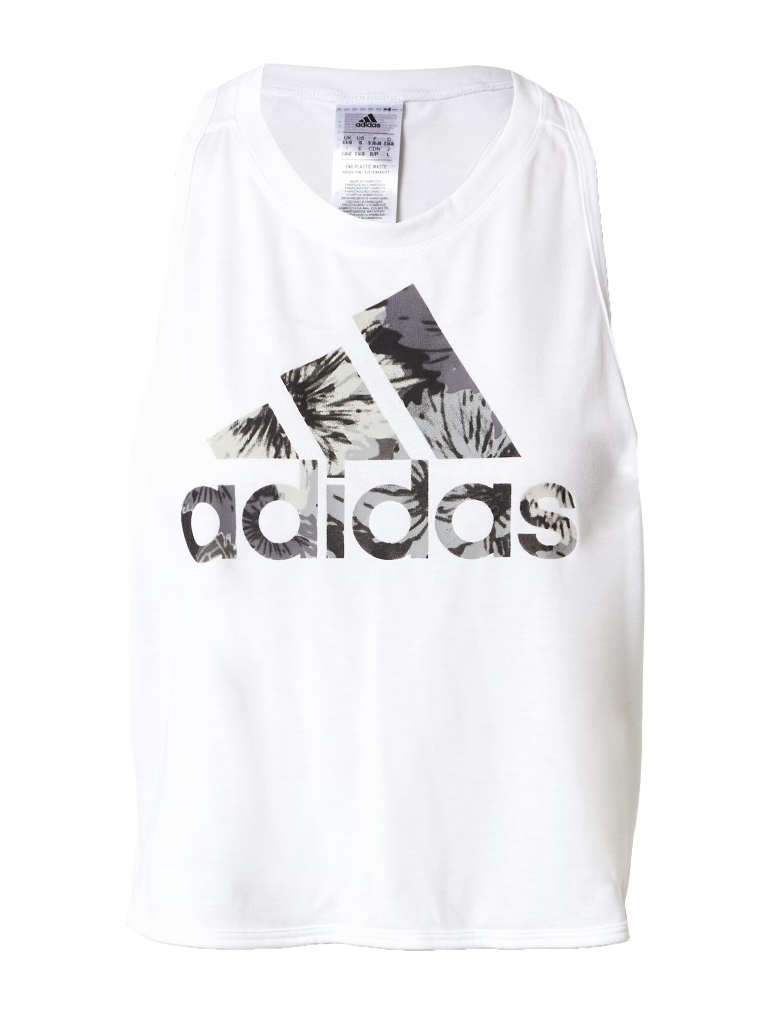 ADIDAS SPORTSWEAR Športni top siva / črna / bela - Pepit.si