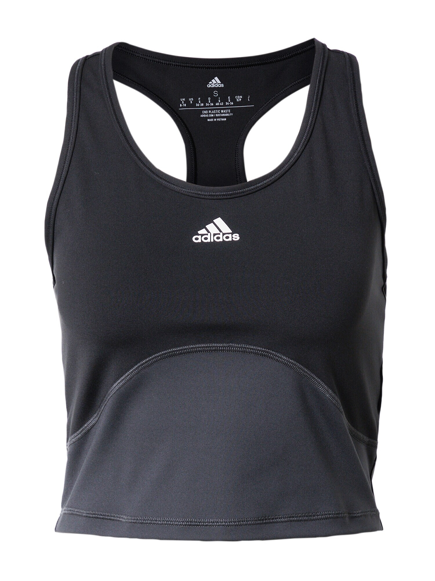 ADIDAS PERFORMANCE Športni top temno siva / črna / bela - Pepit.si