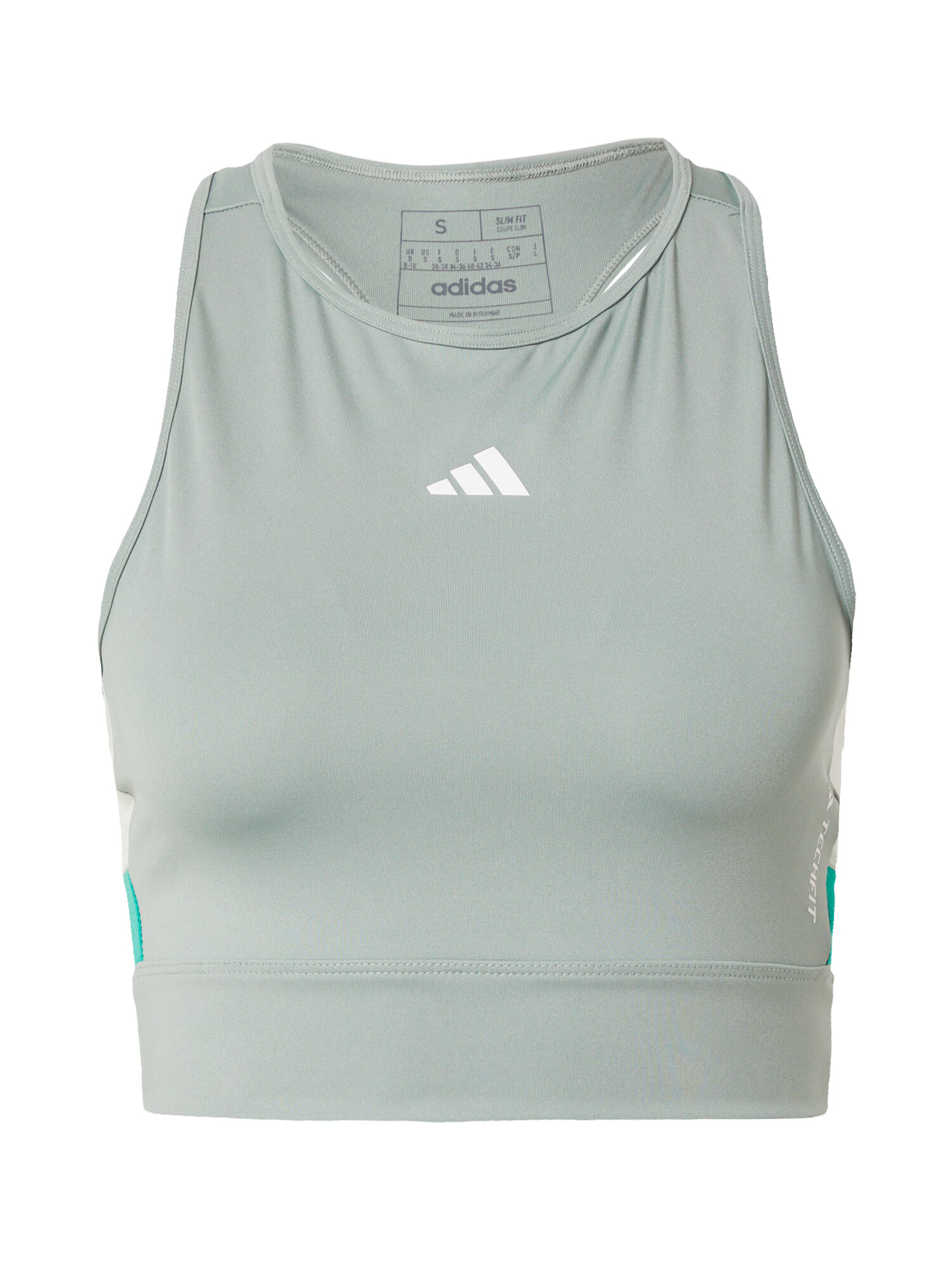 ADIDAS PERFORMANCE Športni top žad / pastelno zelena / bela - Pepit.si