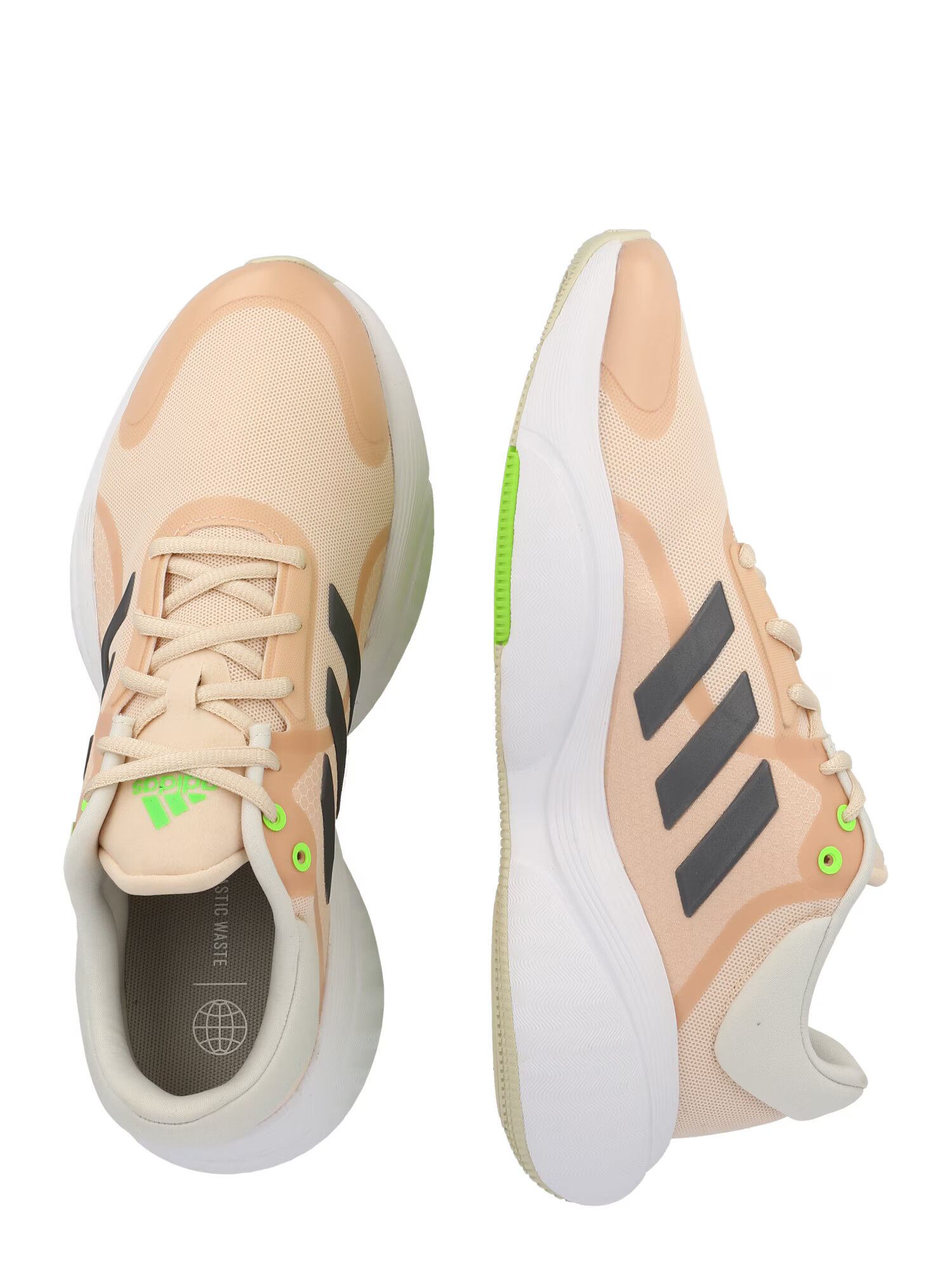 ADIDAS SPORTSWEAR Tekaški čevelj 'RESPONSE' neonsko zelena / pastelno oranžna / črna - Pepit.si