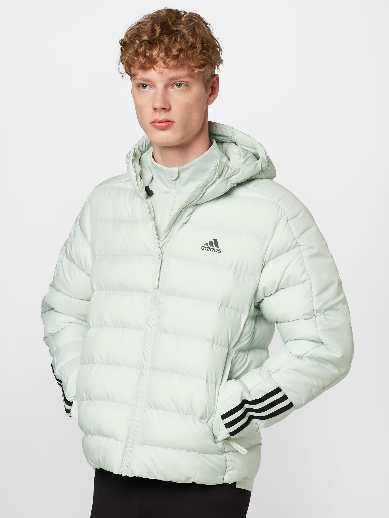 ADIDAS SPORTSWEAR Zunanja jakna 'Itavic' pastelno zelena / črna - Pepit.si