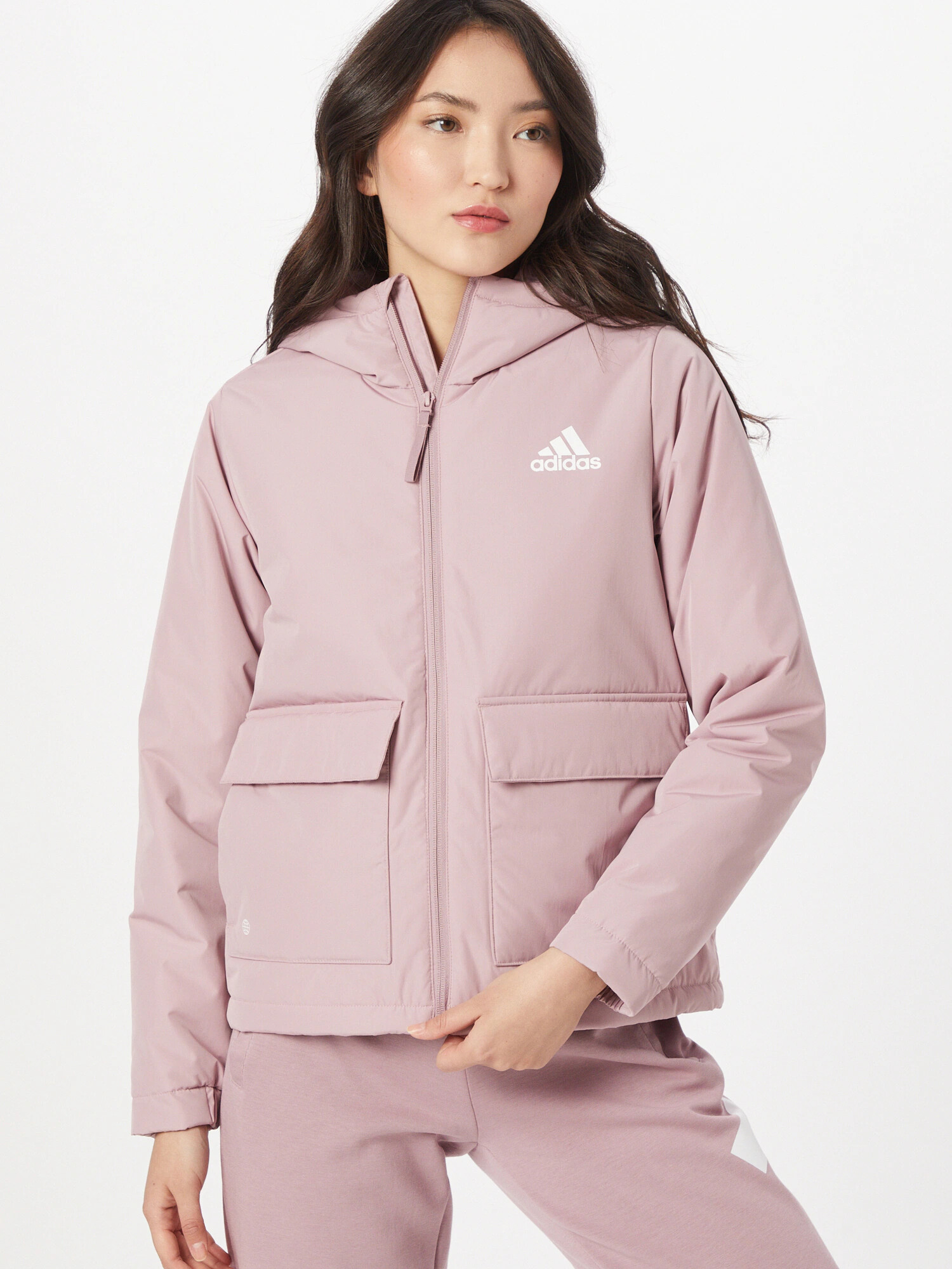 ADIDAS SPORTSWEAR Zunanja jakna mauve / bela - Pepit.si