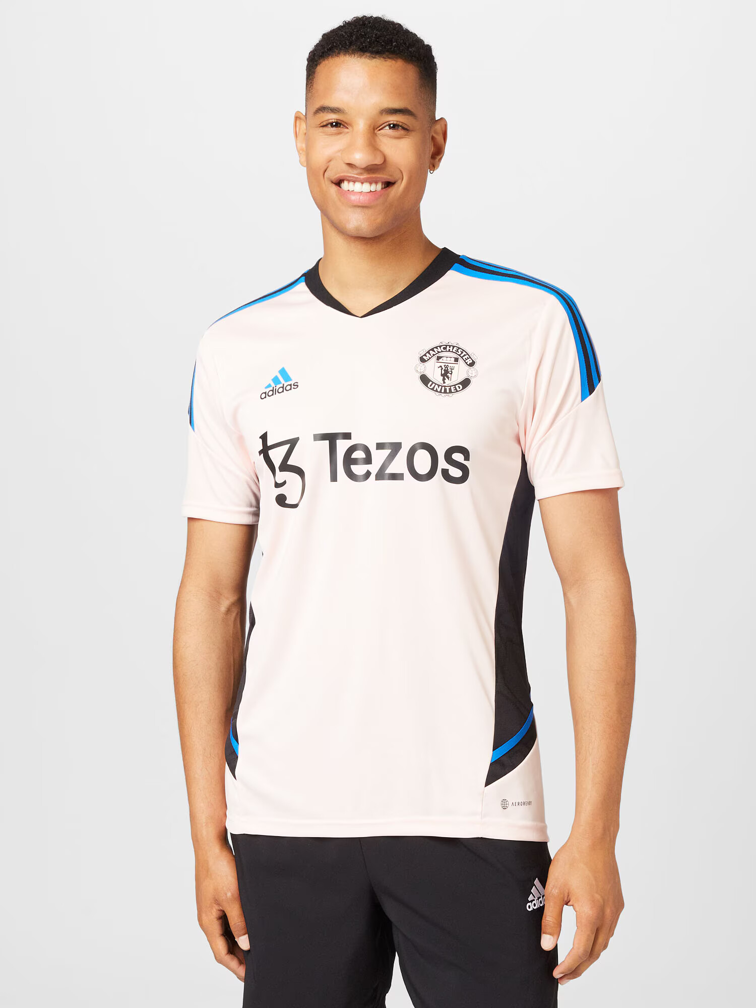 ADIDAS SPORTSWEAR Dres 'Manchester United Condivo 22' modra / pastelno roza / črna - Pepit.si