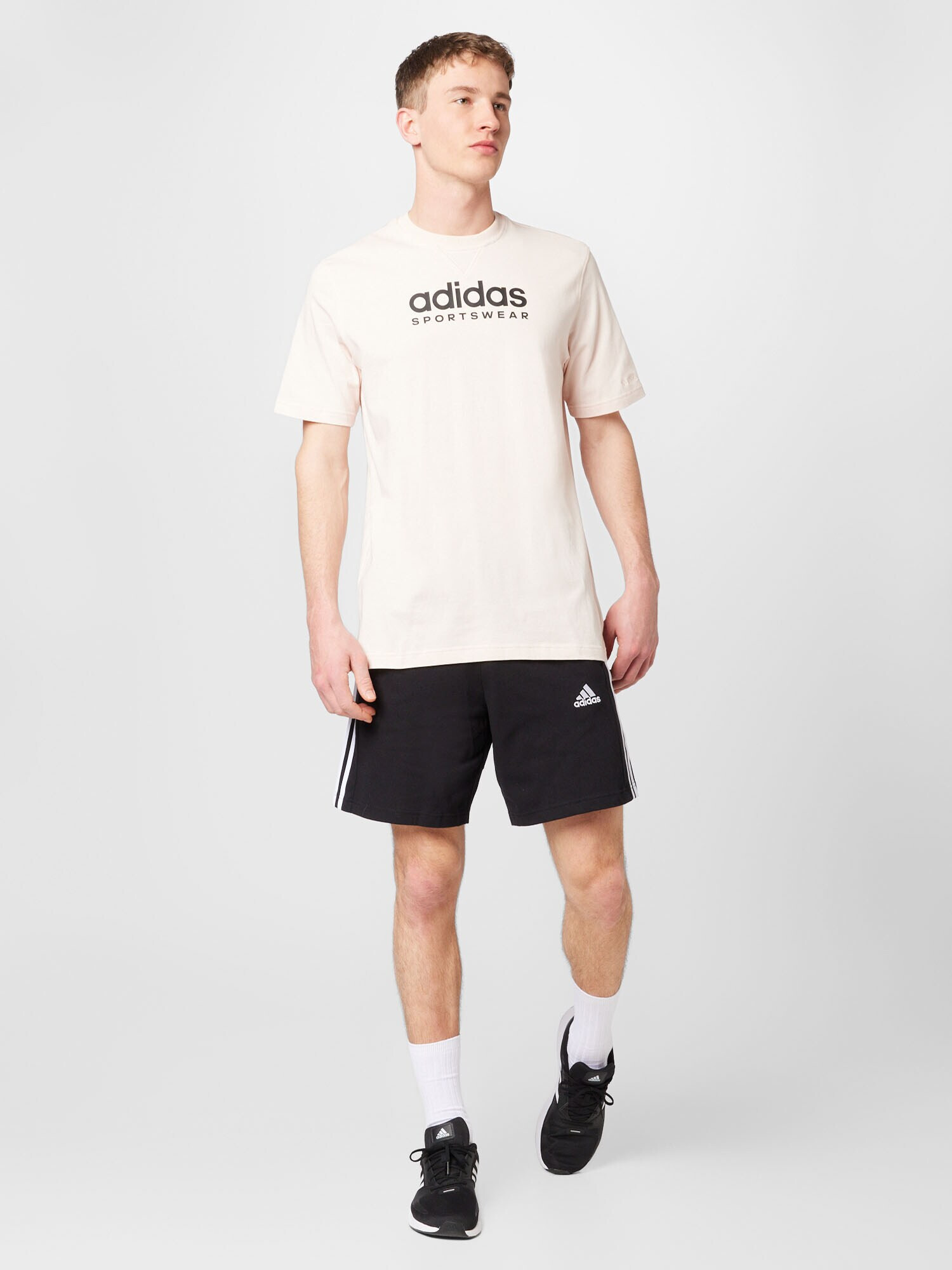 ADIDAS SPORTSWEAR Funkcionalna majica bež / črna - Pepit.si