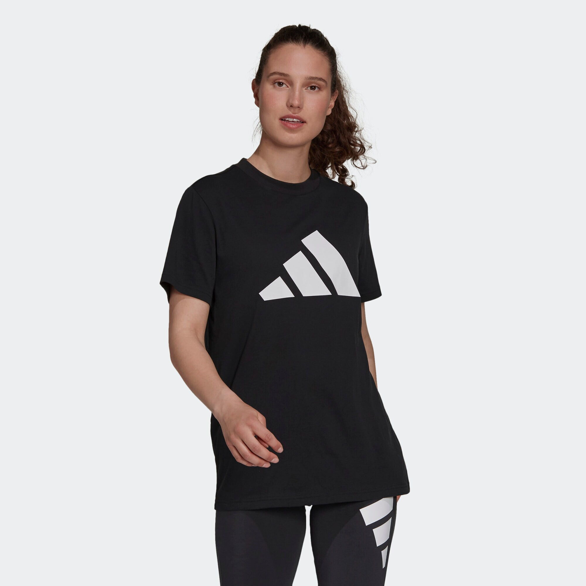 ADIDAS SPORTSWEAR Funkcionalna majica črna / bela - Pepit.si