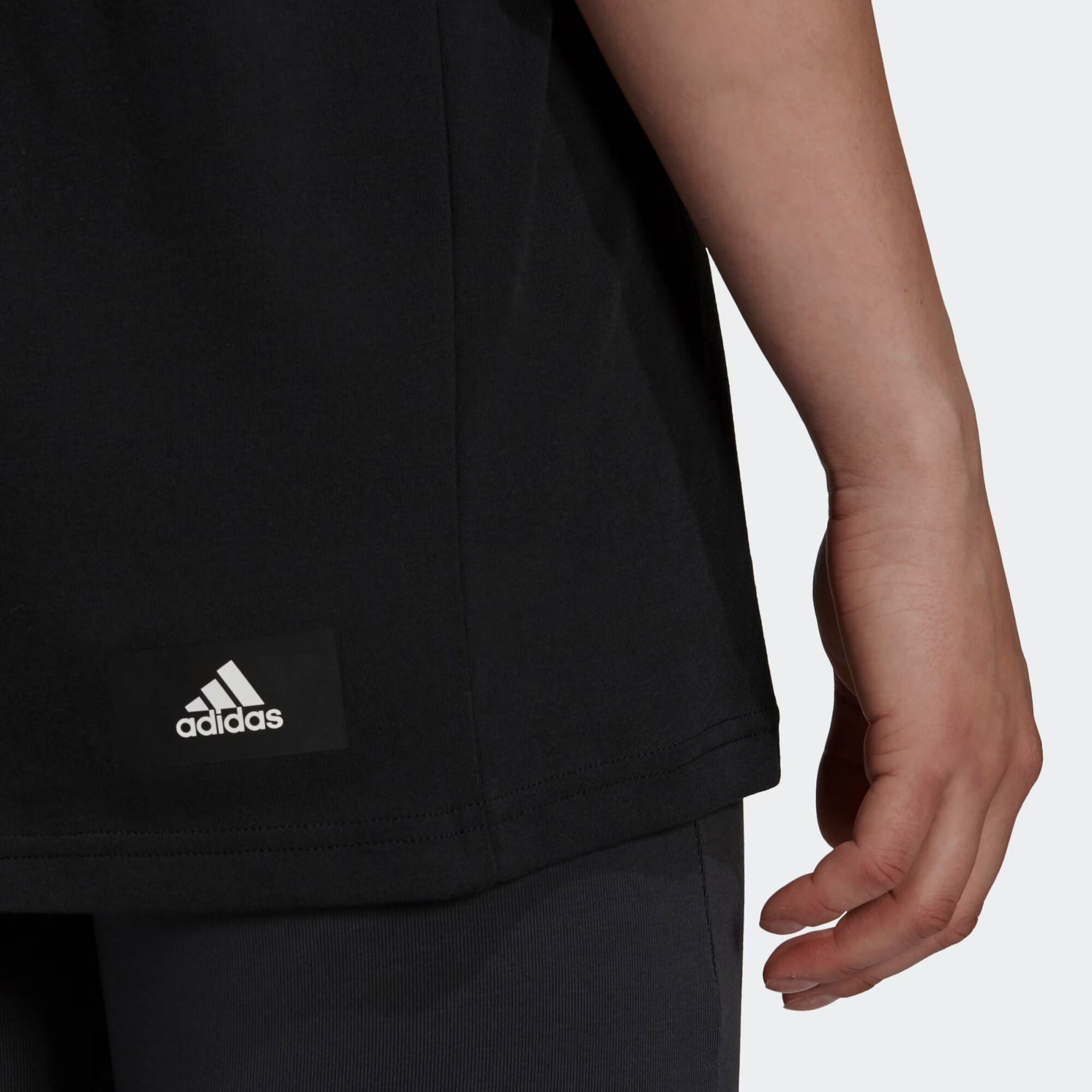 ADIDAS SPORTSWEAR Funkcionalna majica črna / bela - Pepit.si