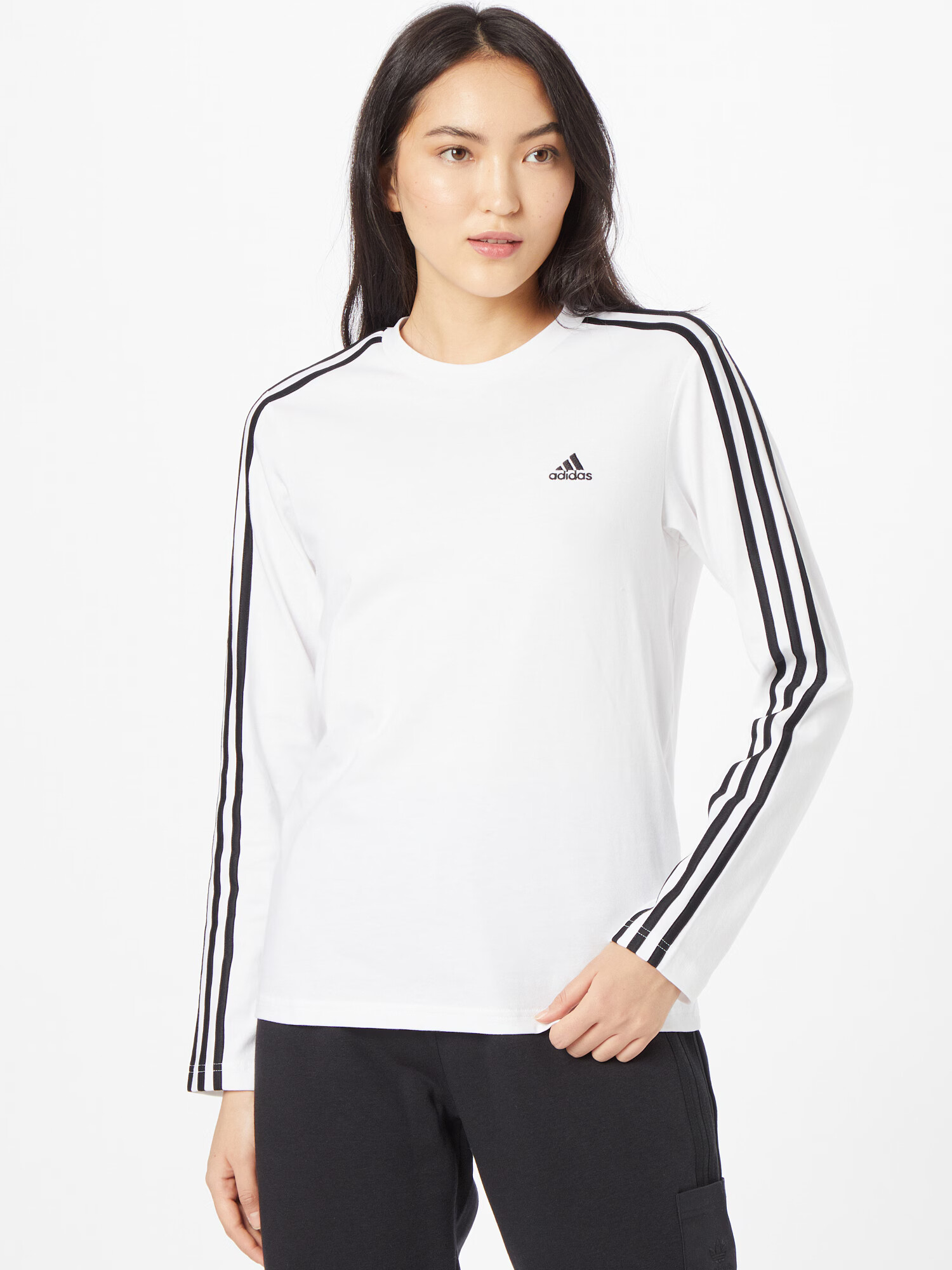 ADIDAS SPORTSWEAR Funkcionalna majica črna / bela - Pepit.si