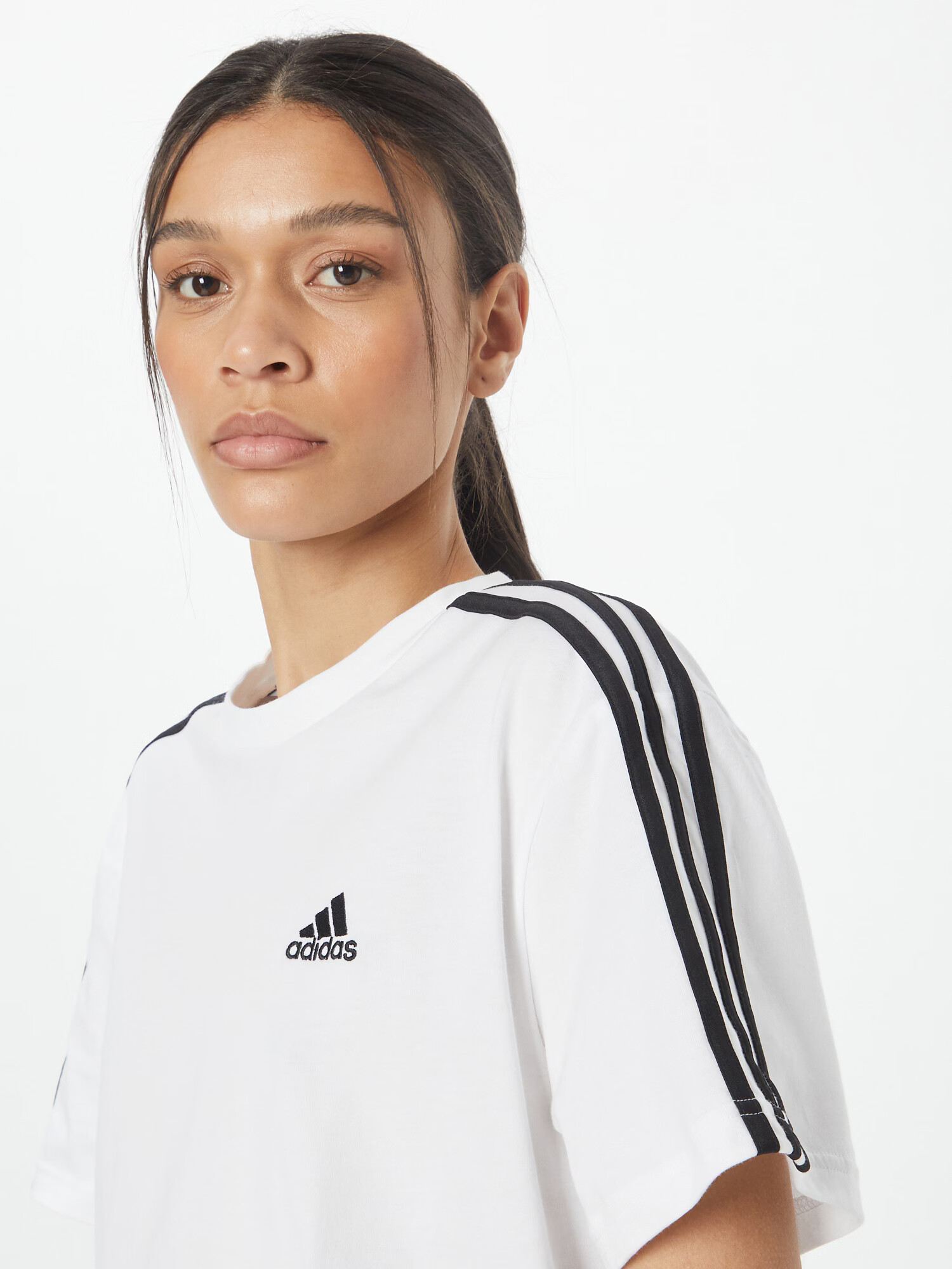 ADIDAS SPORTSWEAR Funkcionalna majica črna / bela - Pepit.si