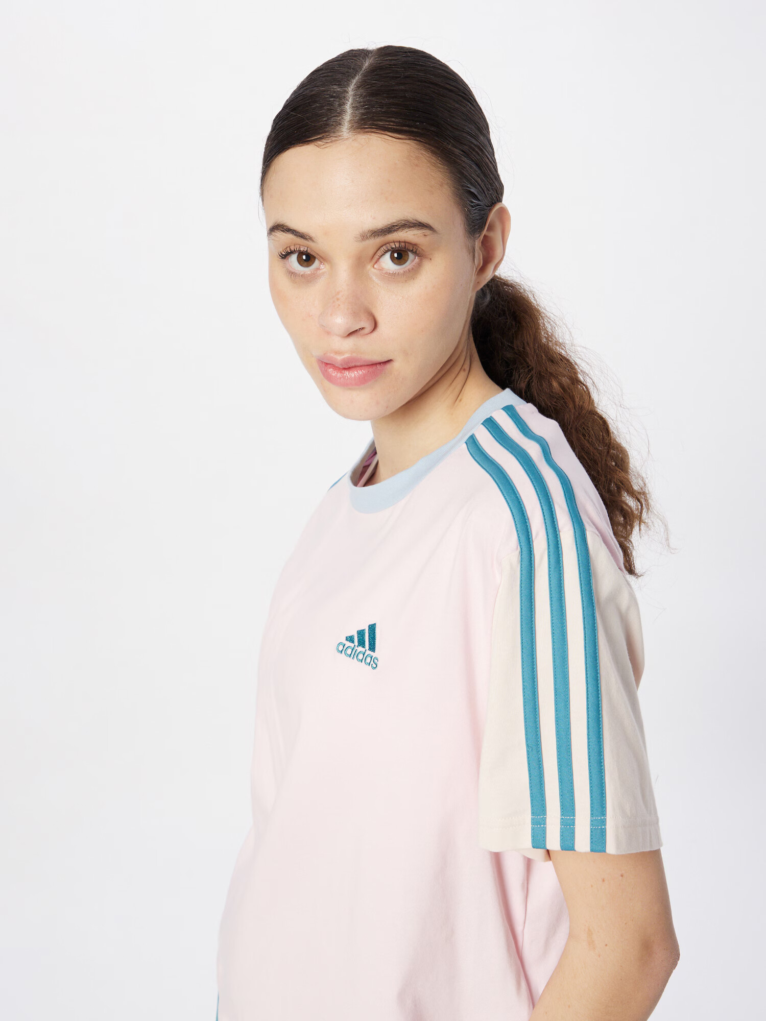 ADIDAS SPORTSWEAR Funkcionalna majica pastelno modra / roza - Pepit.si