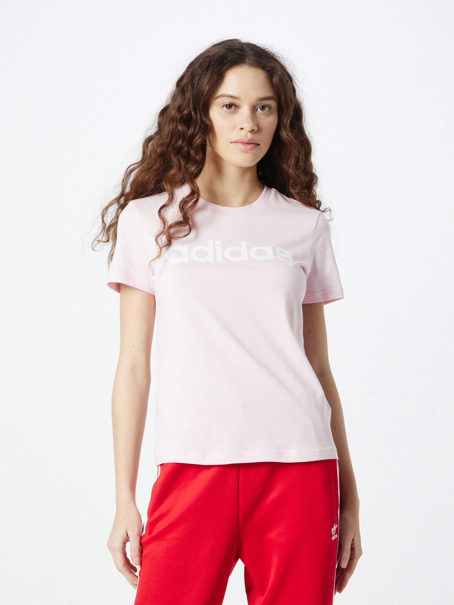 ADIDAS SPORTSWEAR Funkcionalna majica roza / bela - Pepit.si