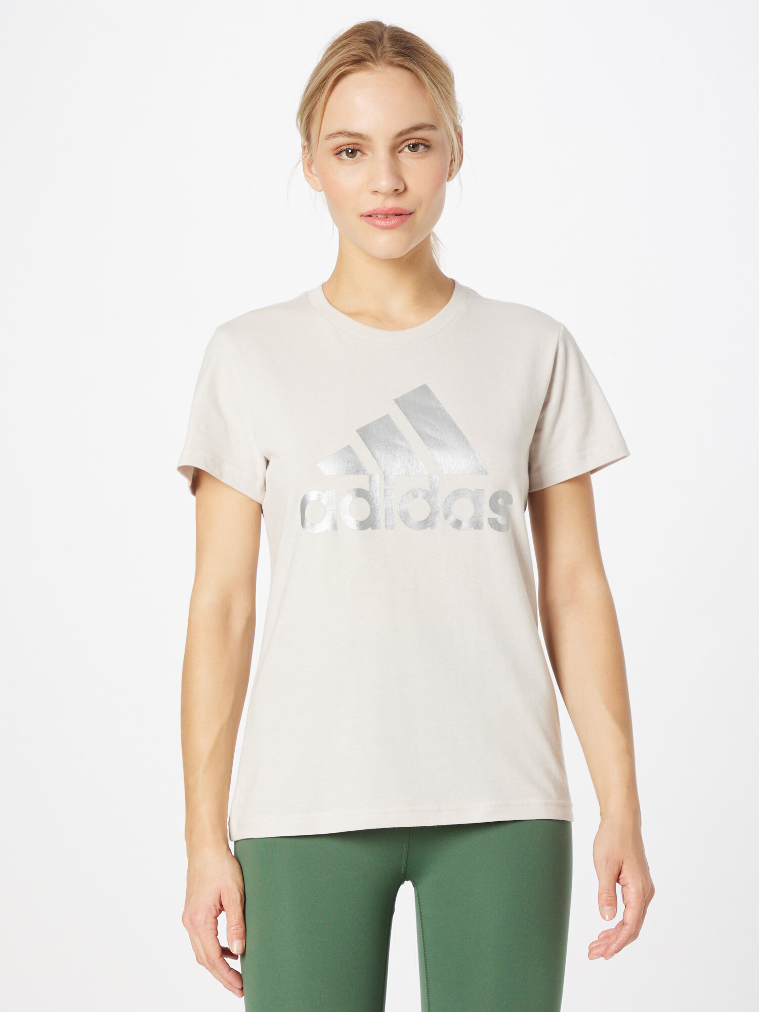 ADIDAS SPORTSWEAR Funkcionalna majica srebrna / off-bela - Pepit.si