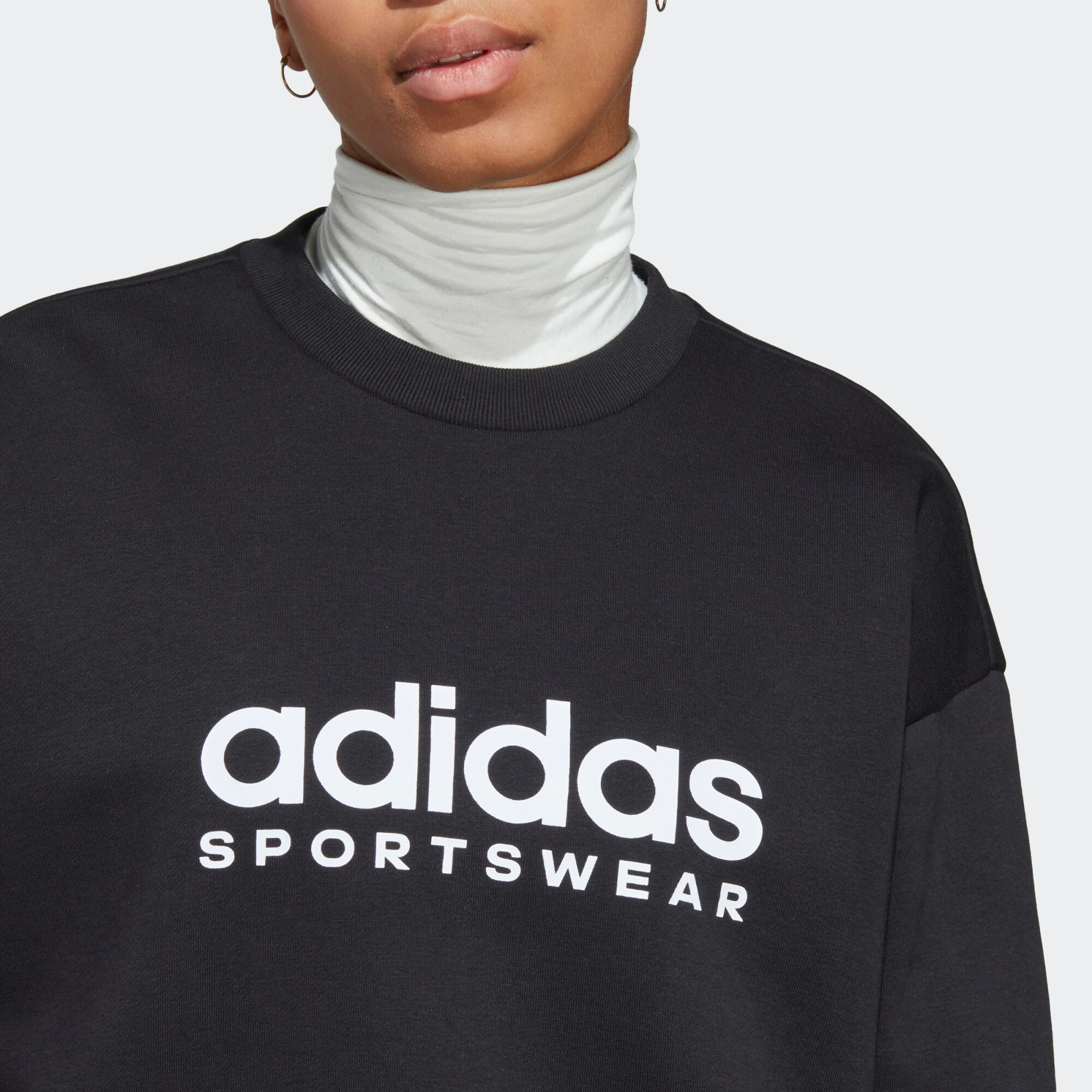 ADIDAS SPORTSWEAR Športna majica črna / bela - Pepit.si