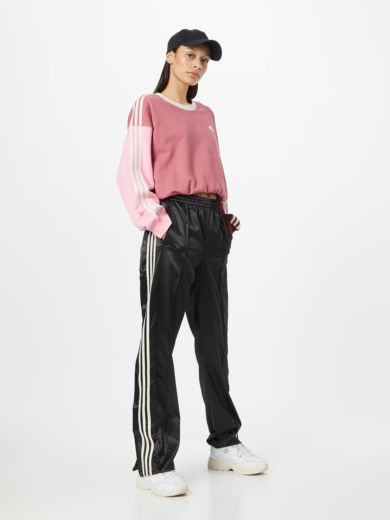 ADIDAS SPORTSWEAR Športna majica rosé / burgund / bela - Pepit.si