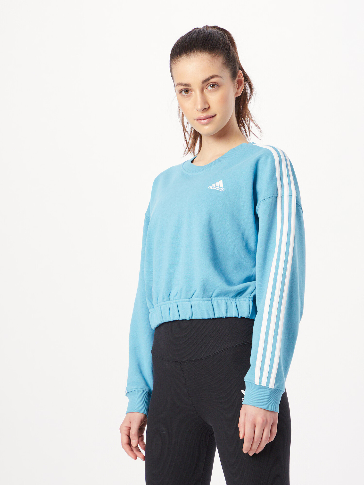 ADIDAS SPORTSWEAR Športna majica svetlo modra / bela - Pepit.si