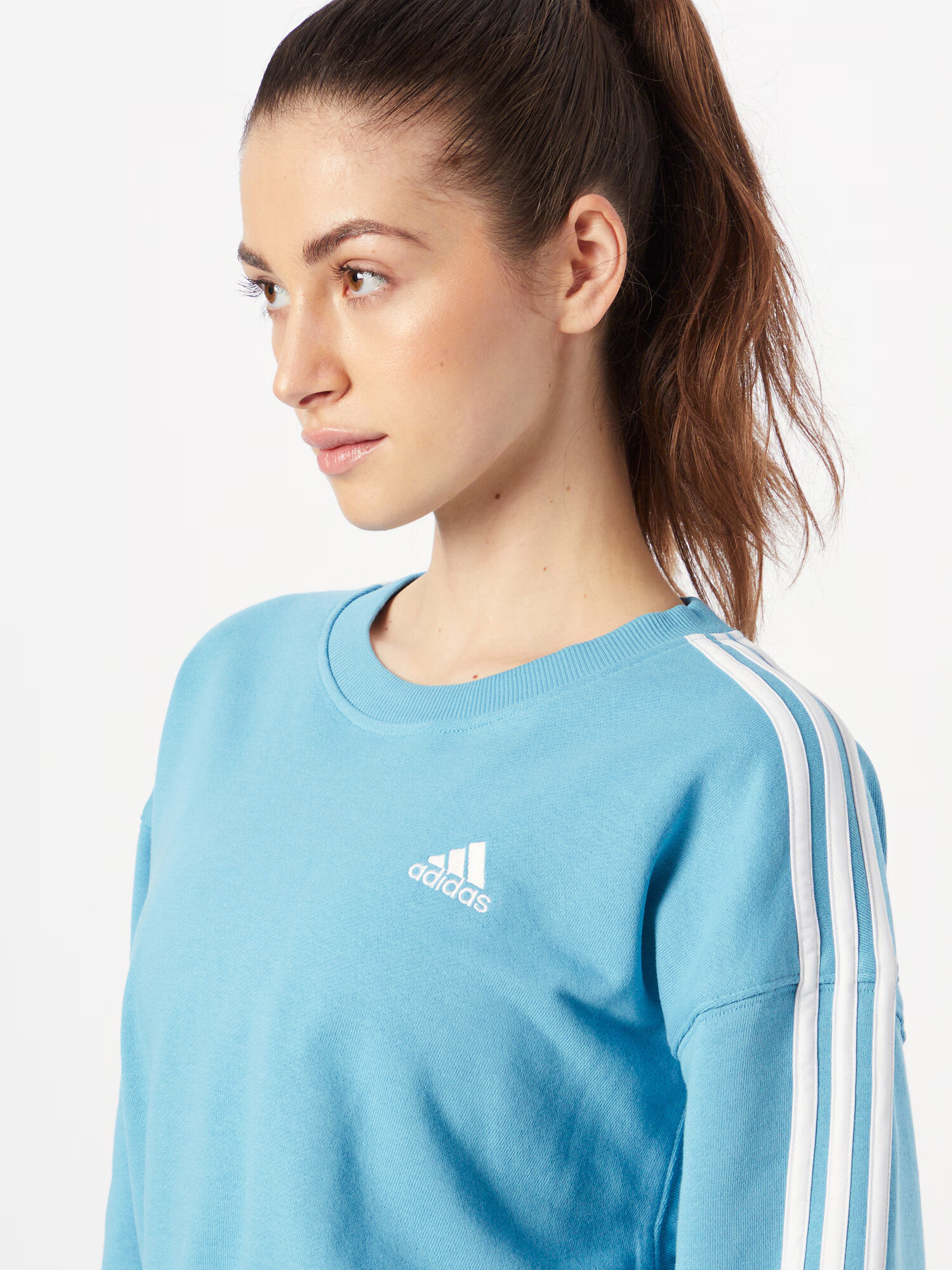 ADIDAS SPORTSWEAR Športna majica svetlo modra / bela - Pepit.si