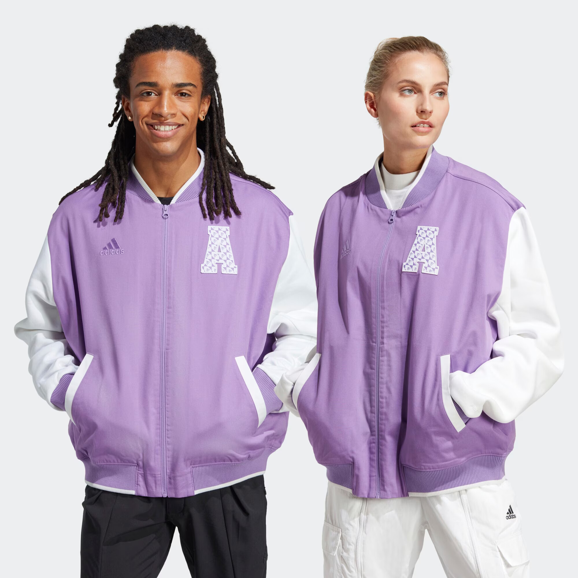 ADIDAS SPORTSWEAR Športna jakna 'ALL SZN Logomania' svetlo lila / bela - Pepit.si