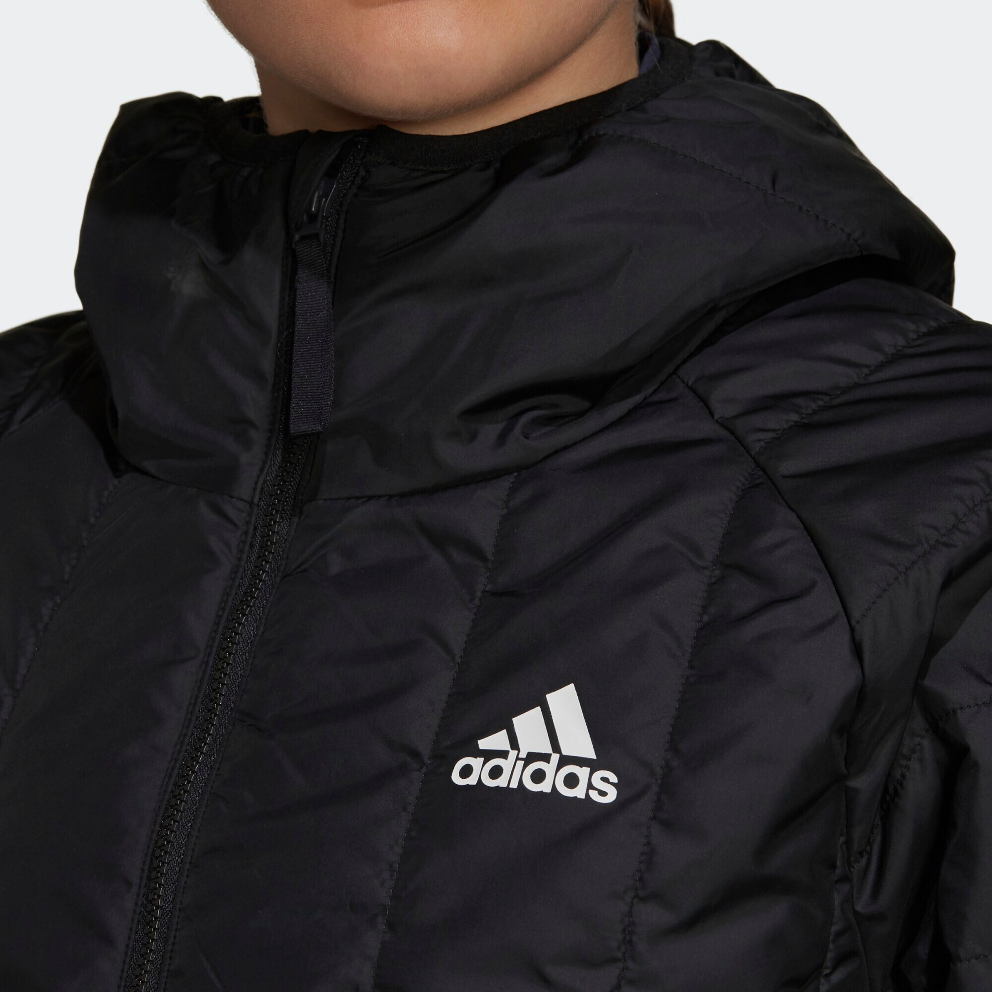 ADIDAS SPORTSWEAR Športna jakna 'Itavic' črna / bela - Pepit.si