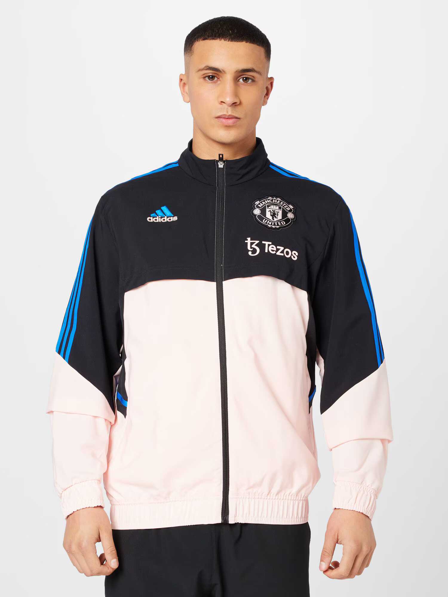 ADIDAS SPORTSWEAR Športna jakna 'Manchester United Condivo 22' kremna / modra / črna / bela - Pepit.si