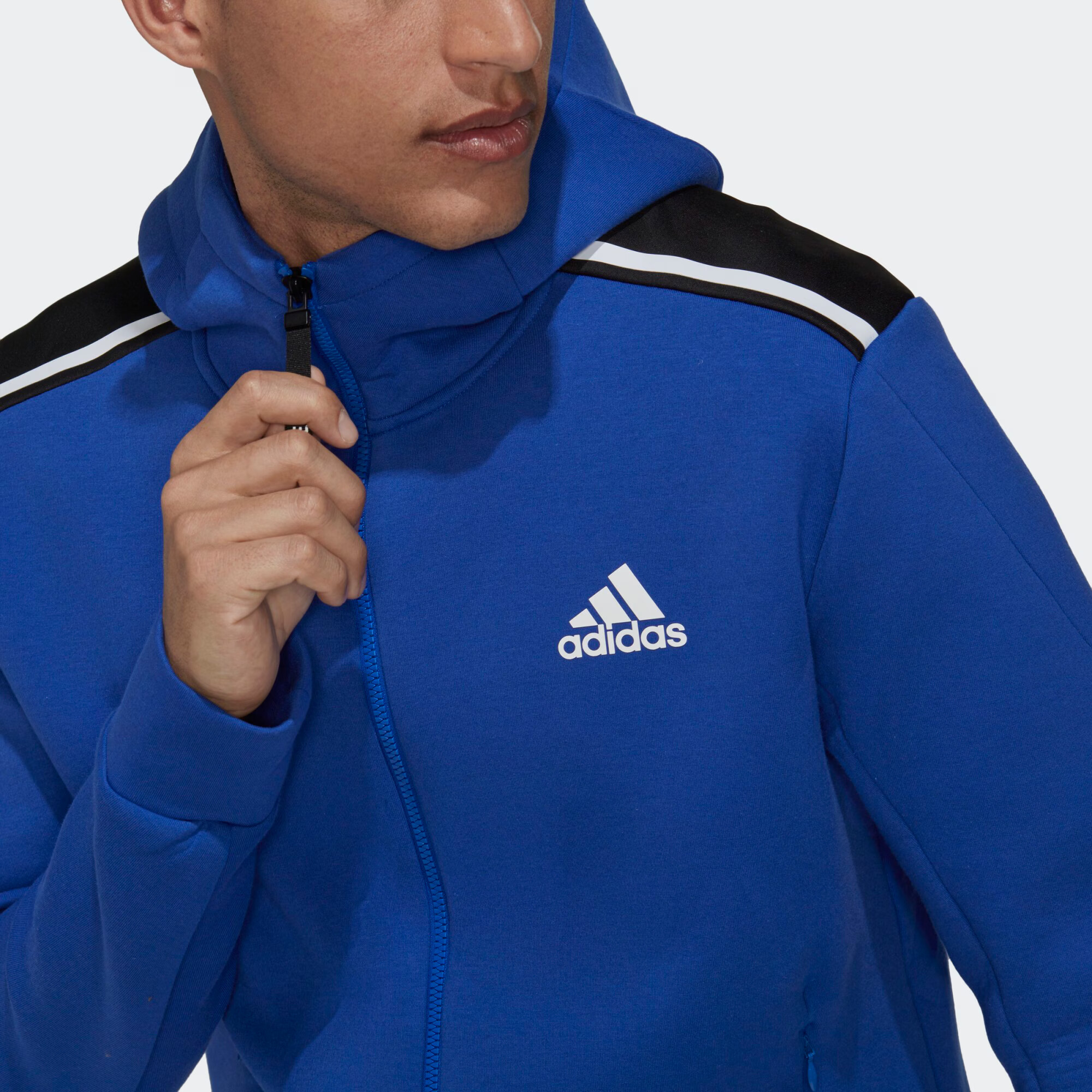 ADIDAS SPORTSWEAR Športna jopa na zadrgo modra / črna / bela - Pepit.si