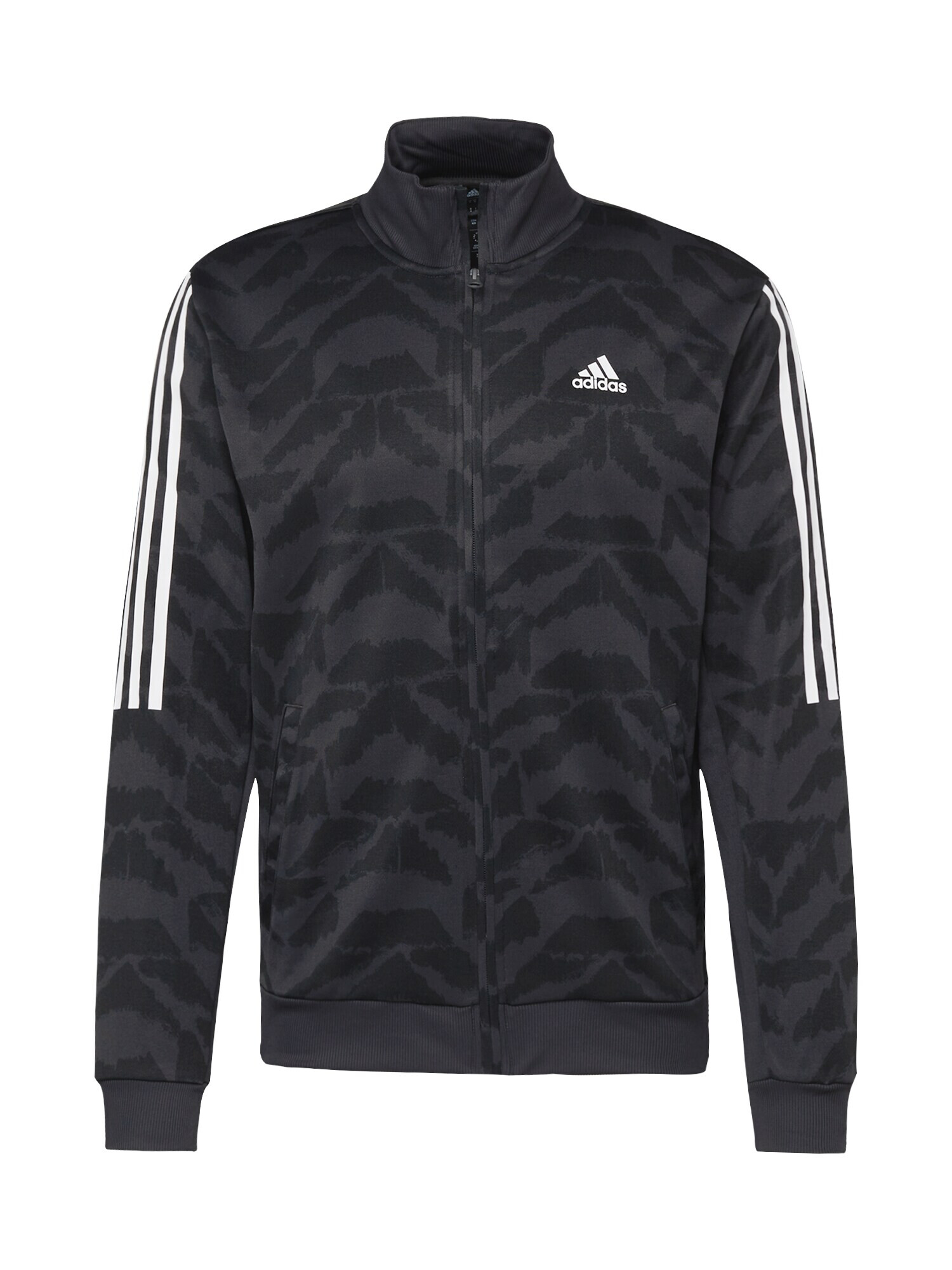 ADIDAS SPORTSWEAR Športna jopa na zadrgo temno siva / črna / bela - Pepit.si