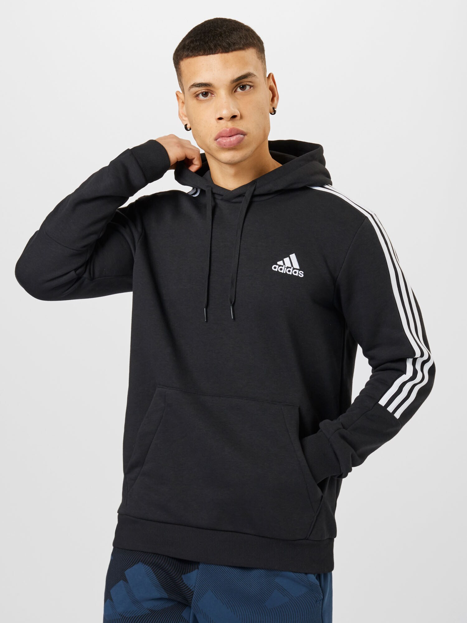 ADIDAS SPORTSWEAR Športna majica črna / bela - Pepit.si