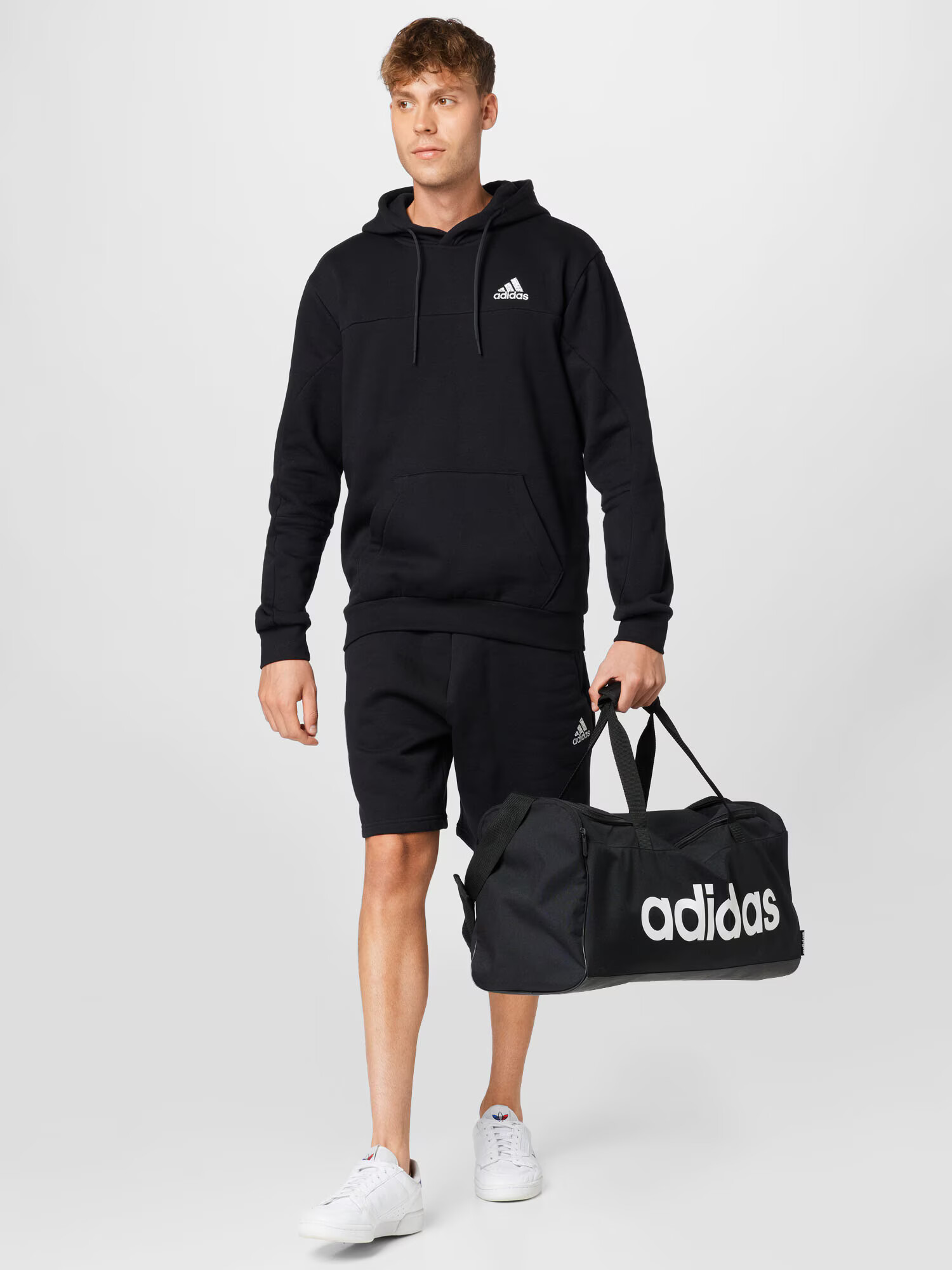 ADIDAS SPORTSWEAR Športna majica črna / bela - Pepit.si