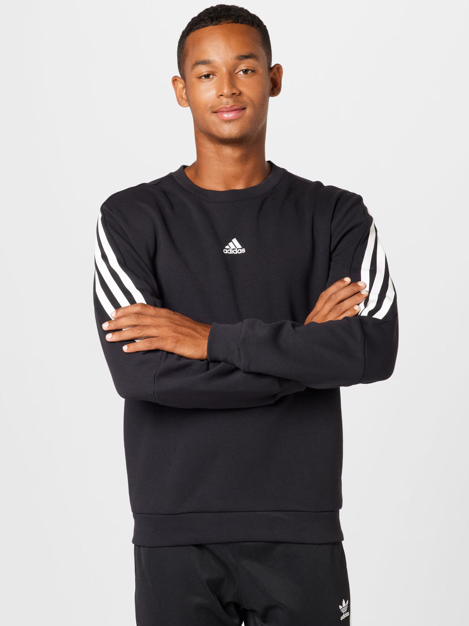 ADIDAS SPORTSWEAR Športna majica črna / bela - Pepit.si