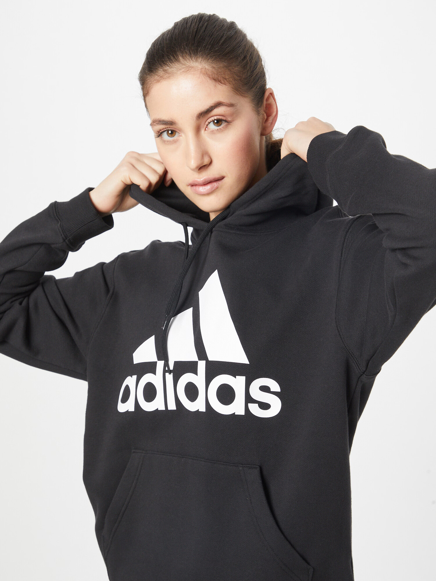 ADIDAS SPORTSWEAR Športna majica črna / bela - Pepit.si